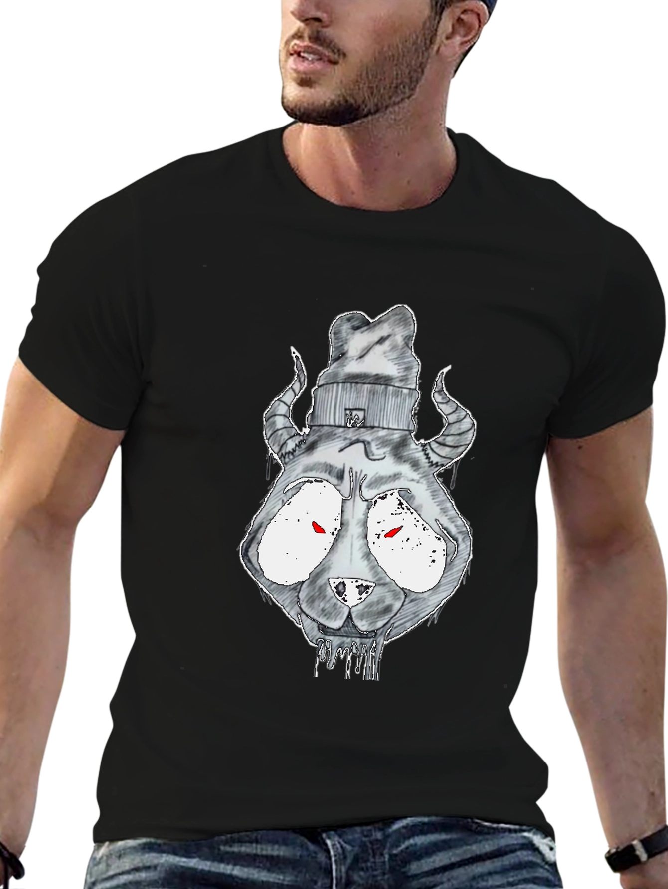 Graphic Tee: Devilish Beanie Monster