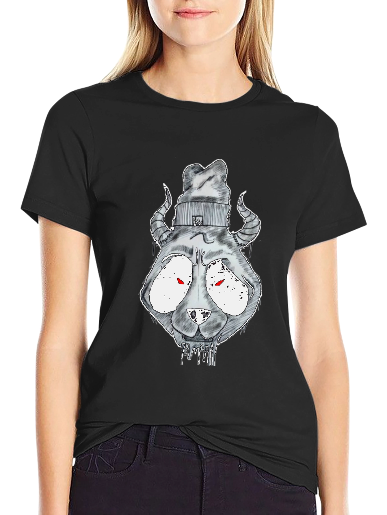 Graphic Tee: Devilish Beanie Monster