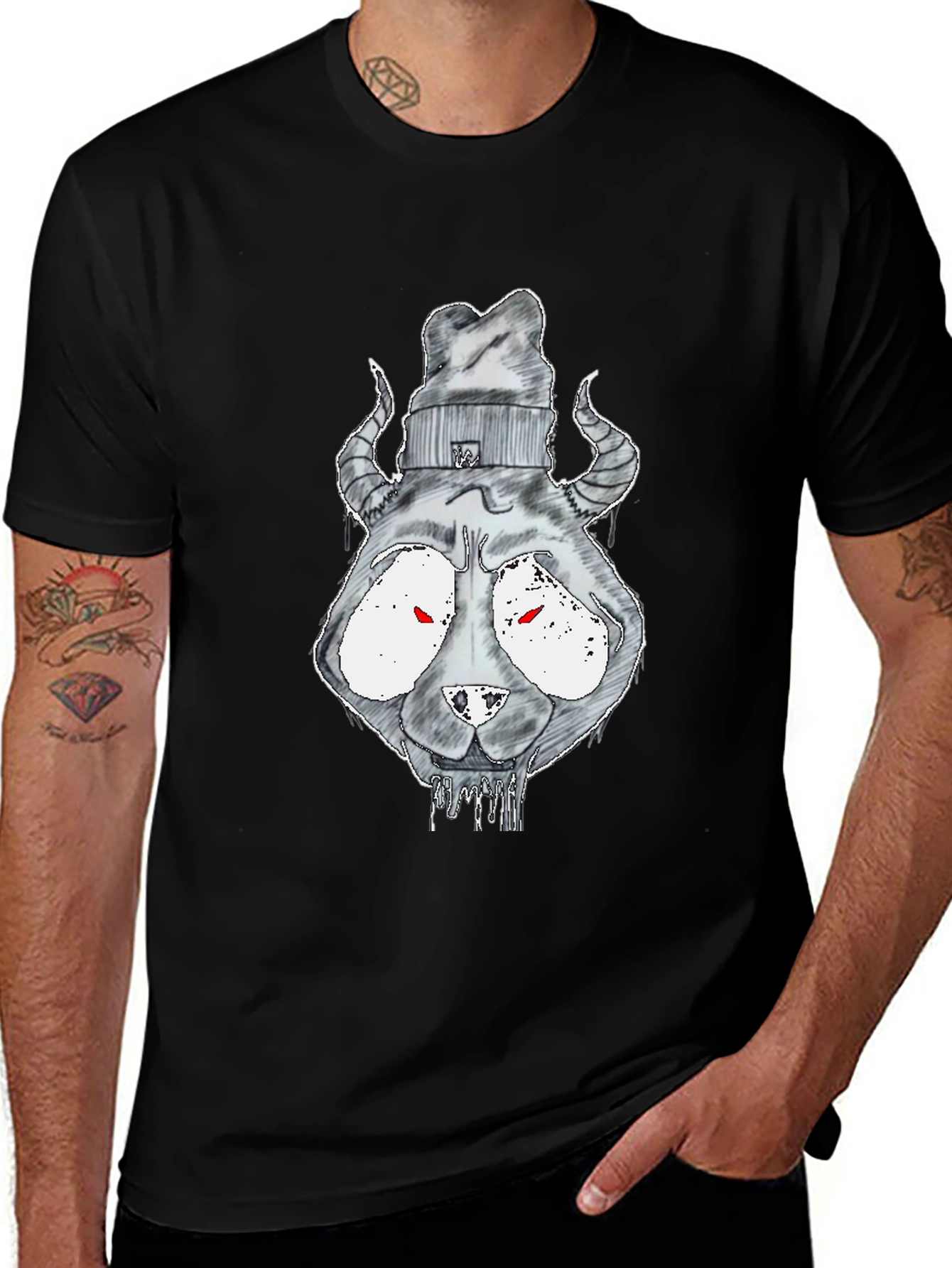 Graphic Tee: Devilish Beanie Monster
