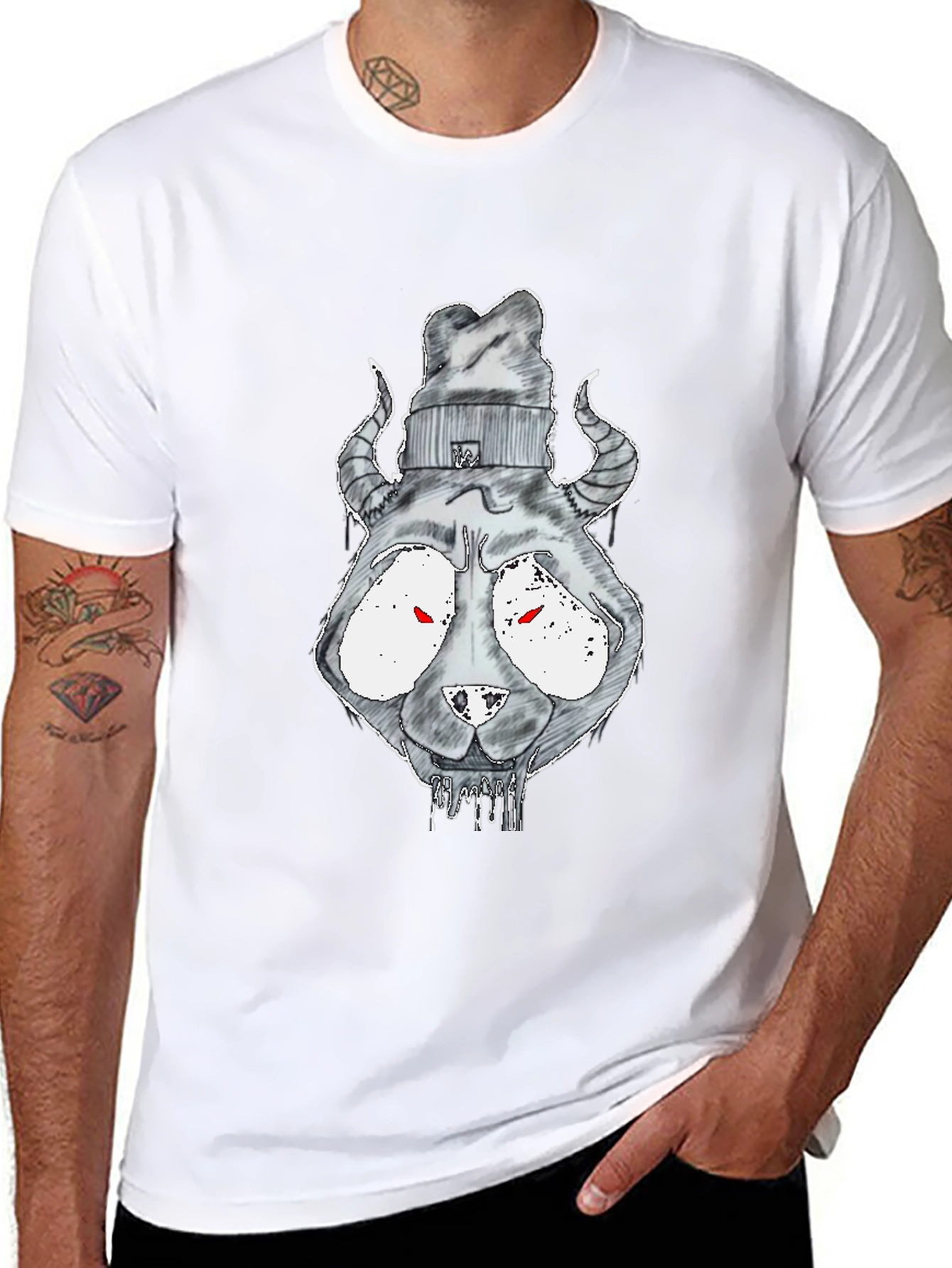 Graphic Tee: Devilish Beanie Monster