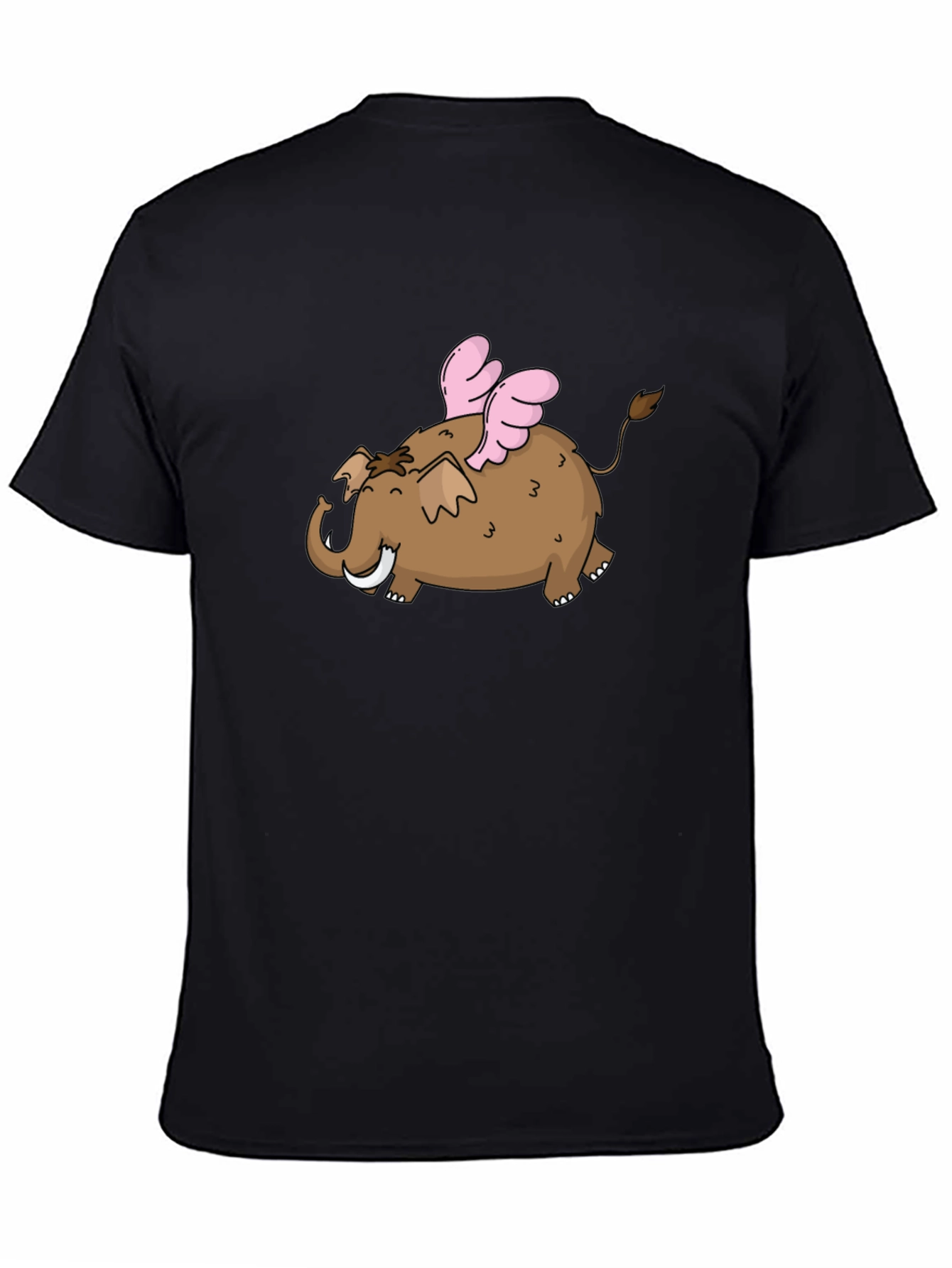 Flying Elephant T-Shirt - Black Cotton Tee