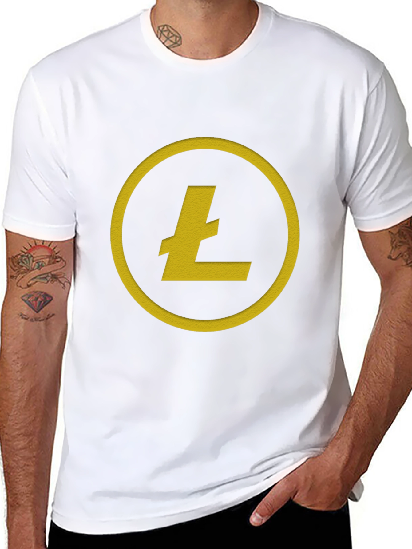 Litecoin Cryptocurrency T-Shirt - Black