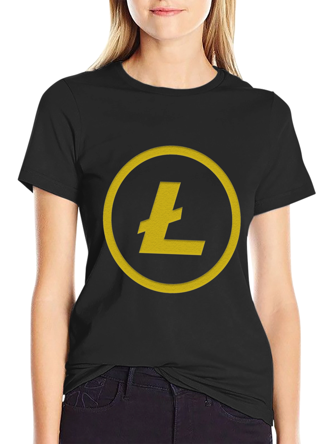 Litecoin Cryptocurrency T-Shirt - Black