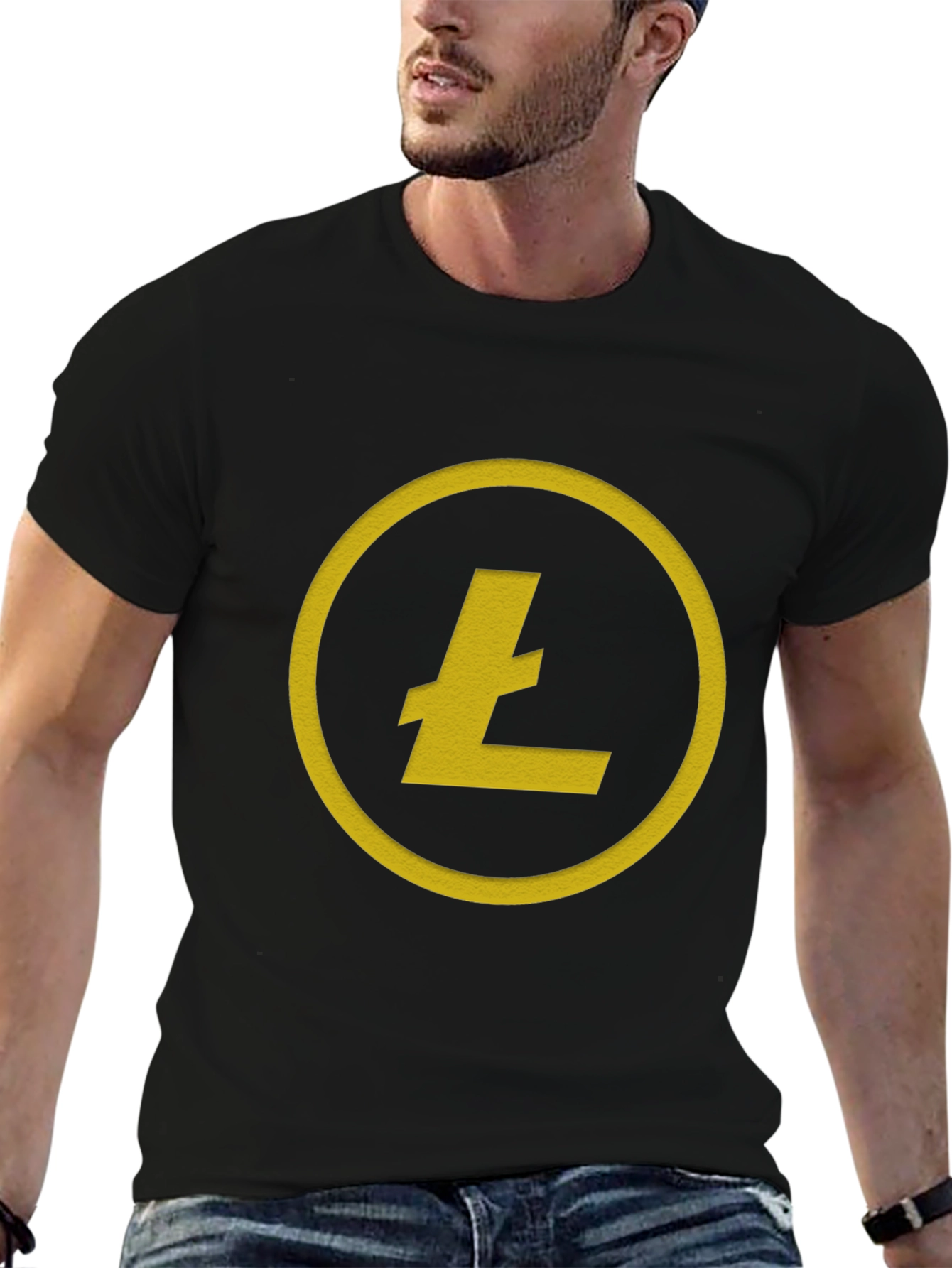 Litecoin Cryptocurrency T-Shirt - Black