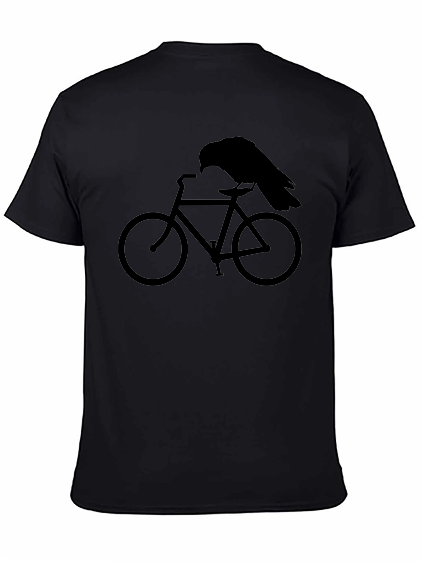 Raven on Bike Graphic Tee - Mens Black T-Shirt