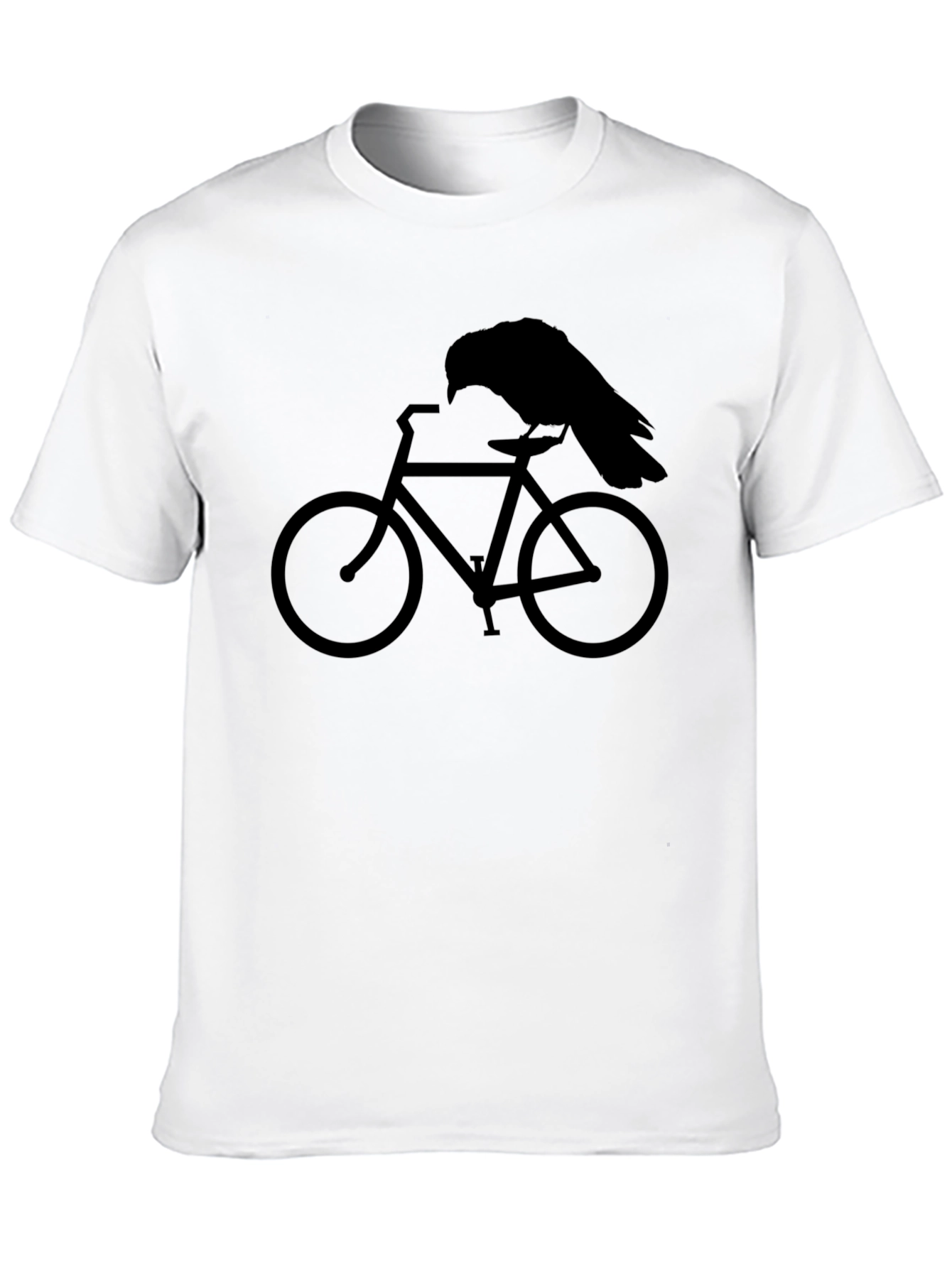 Raven on Bike Graphic Tee - Mens Black T-Shirt