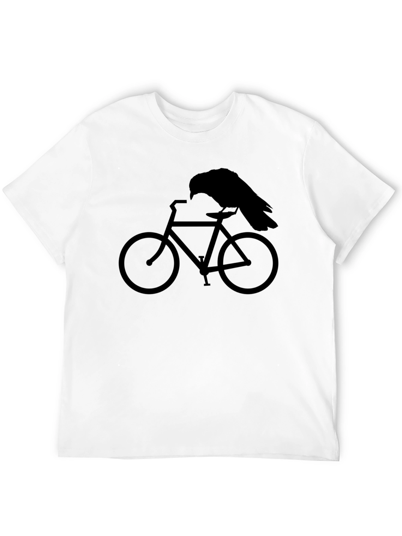 Raven on Bike Graphic Tee - Mens Black T-Shirt