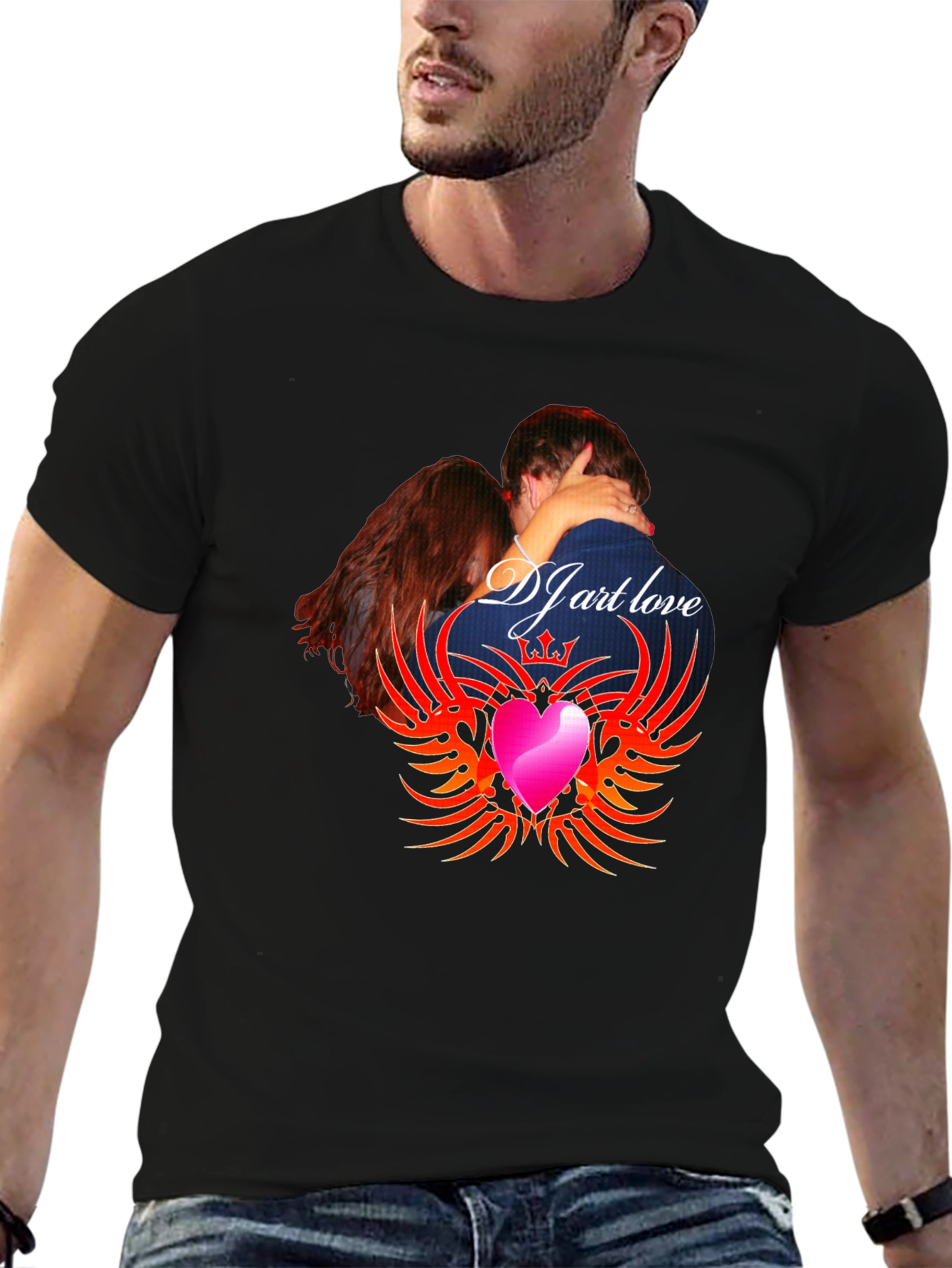 DJ Art Love Graphic T-Shirt - Trendy Design