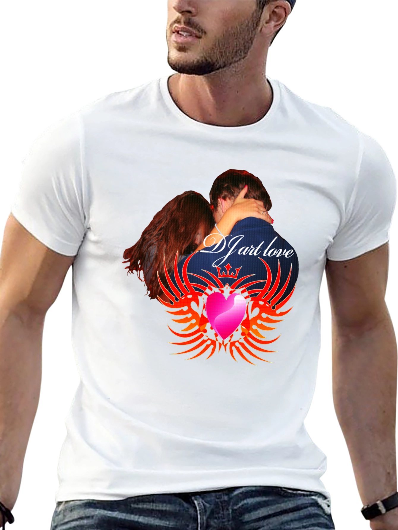DJ Art Love Graphic T-Shirt - Trendy Design