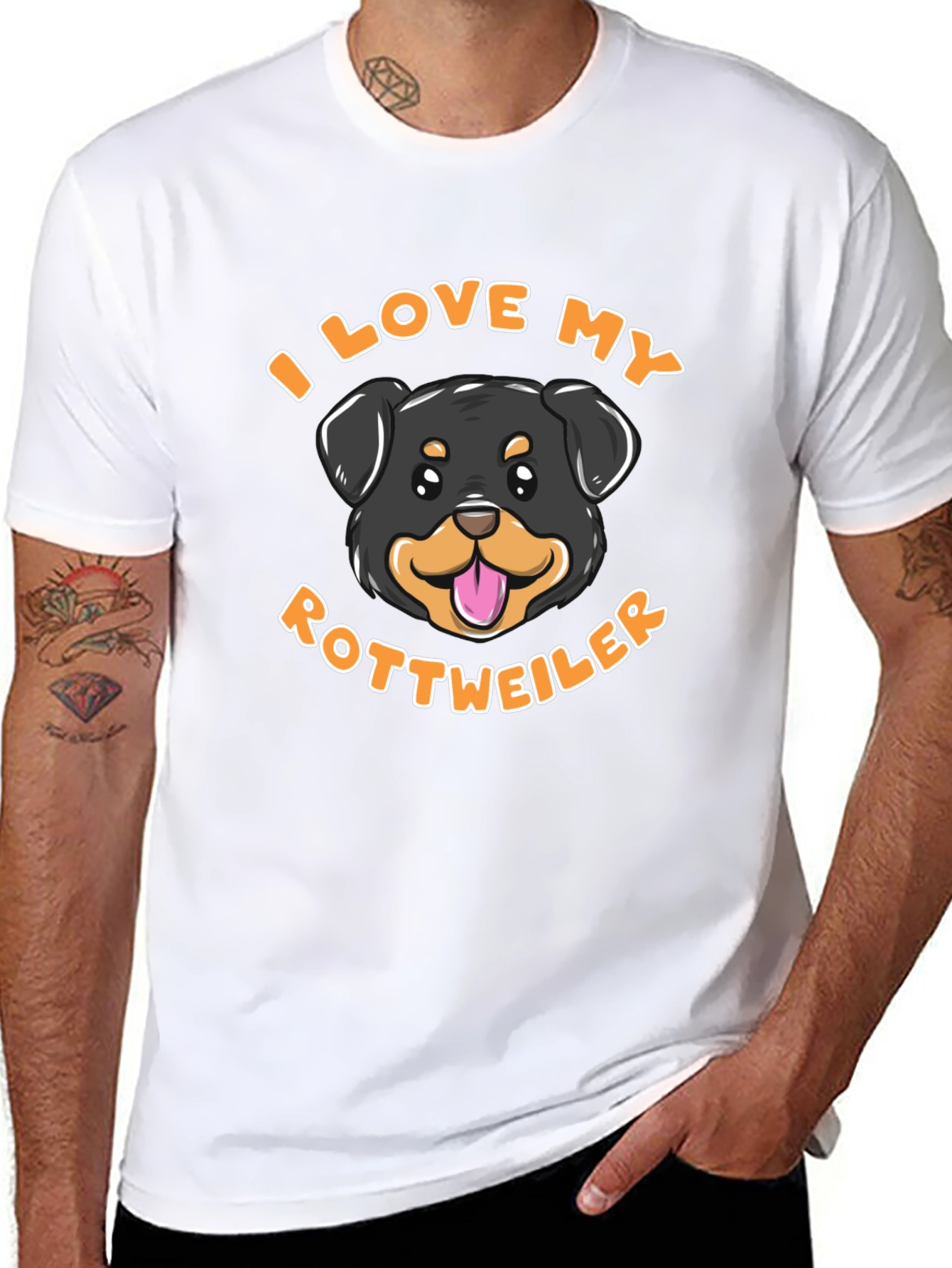 I Love My Rottweiler Tee - Dog Breed Shirt