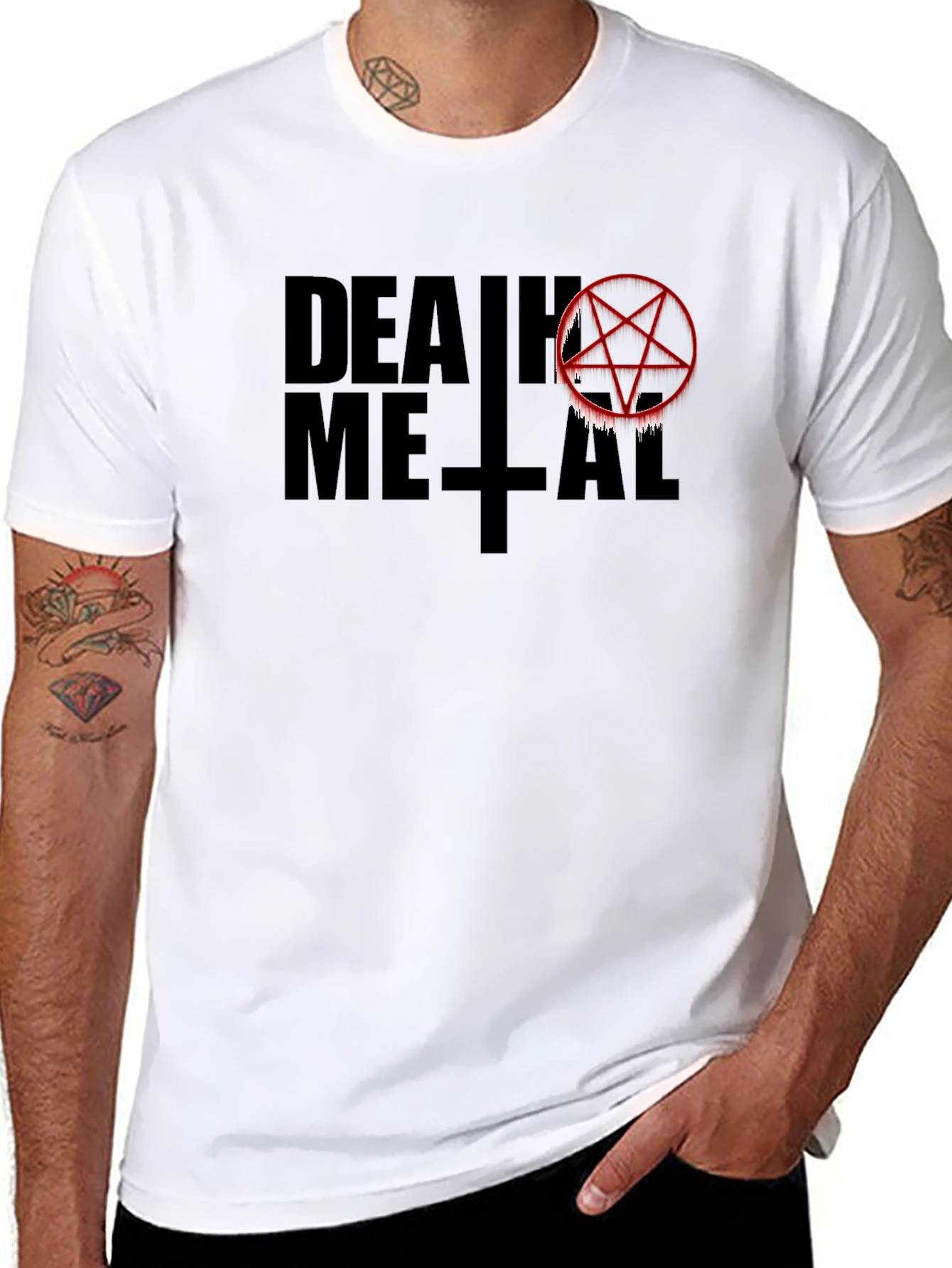 Death Metal Graphic T-Shirt - Black