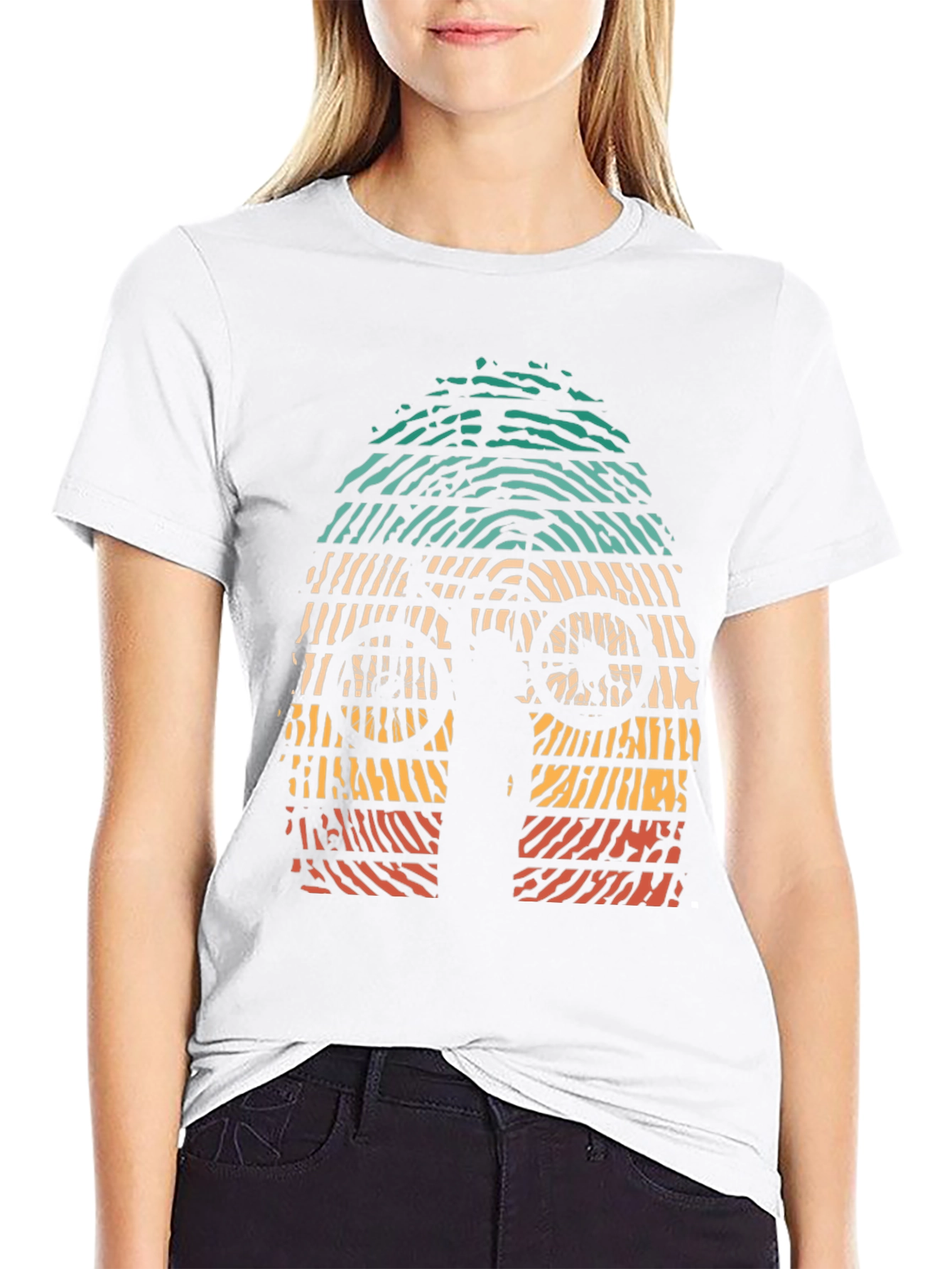Retro Mountain Biker Graphic Tee - Black