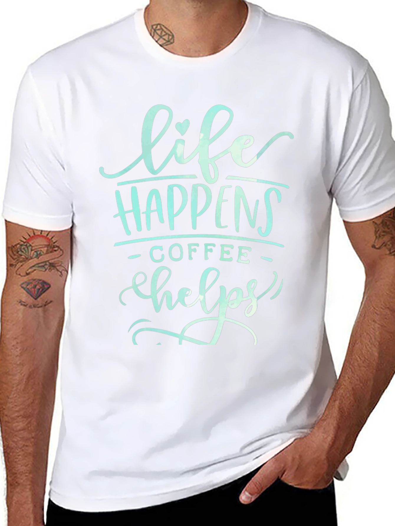 Life Happens Coffee Helps Graphic T-Shirt