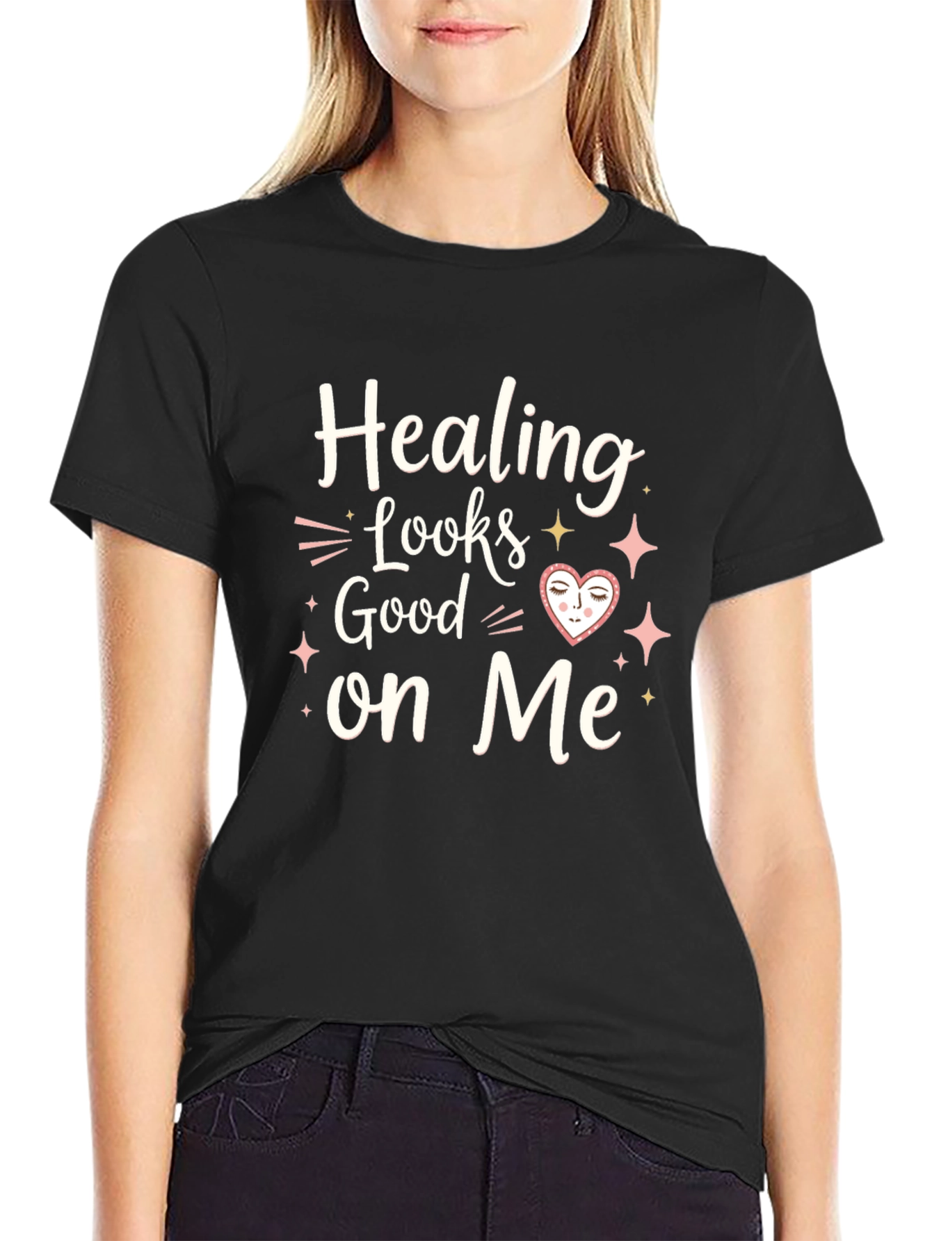 Healing Looks Good On Me Black T-Shirt