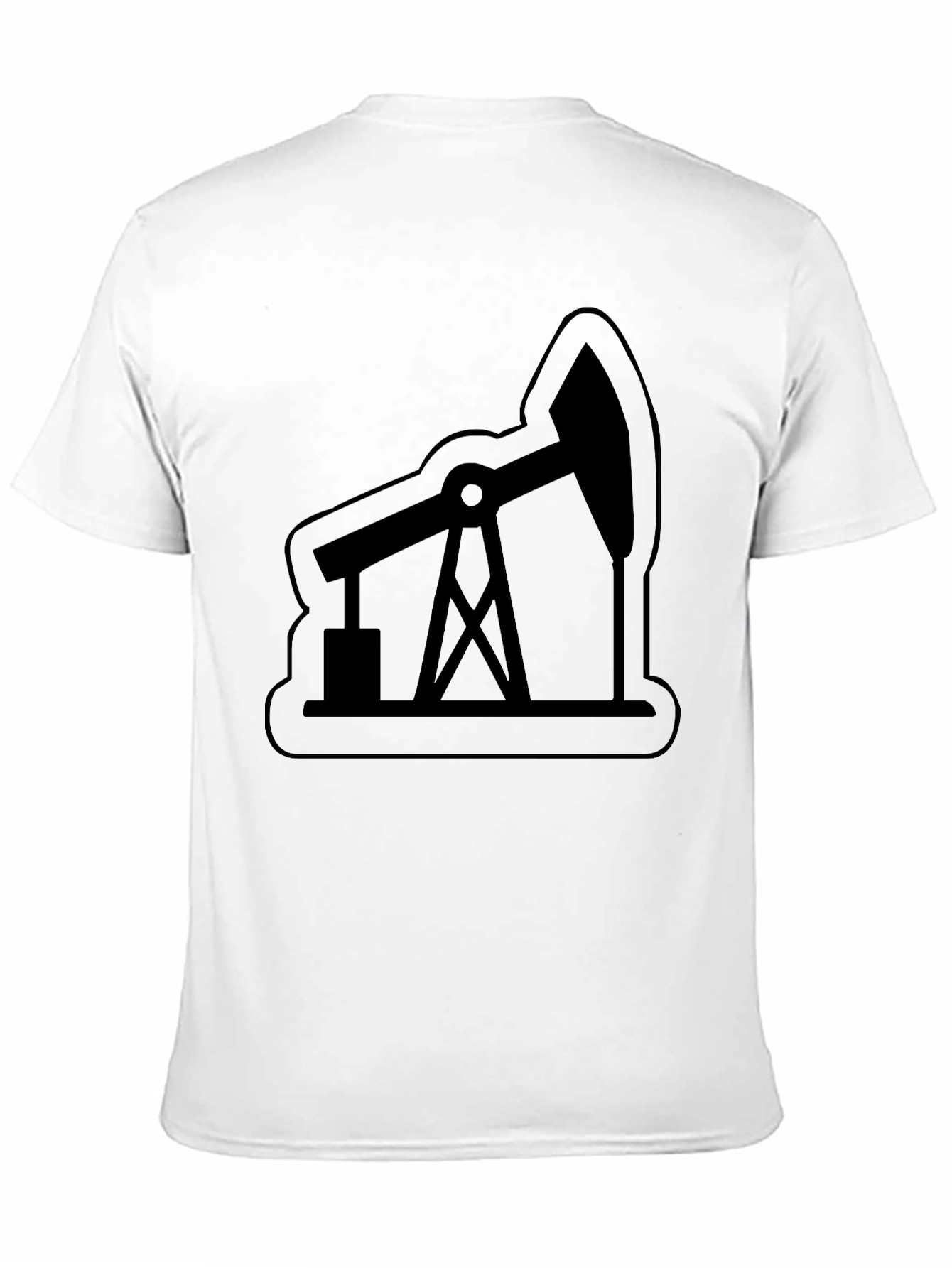 Oil Rig Graphic Tee - Modern Black T-Shirt