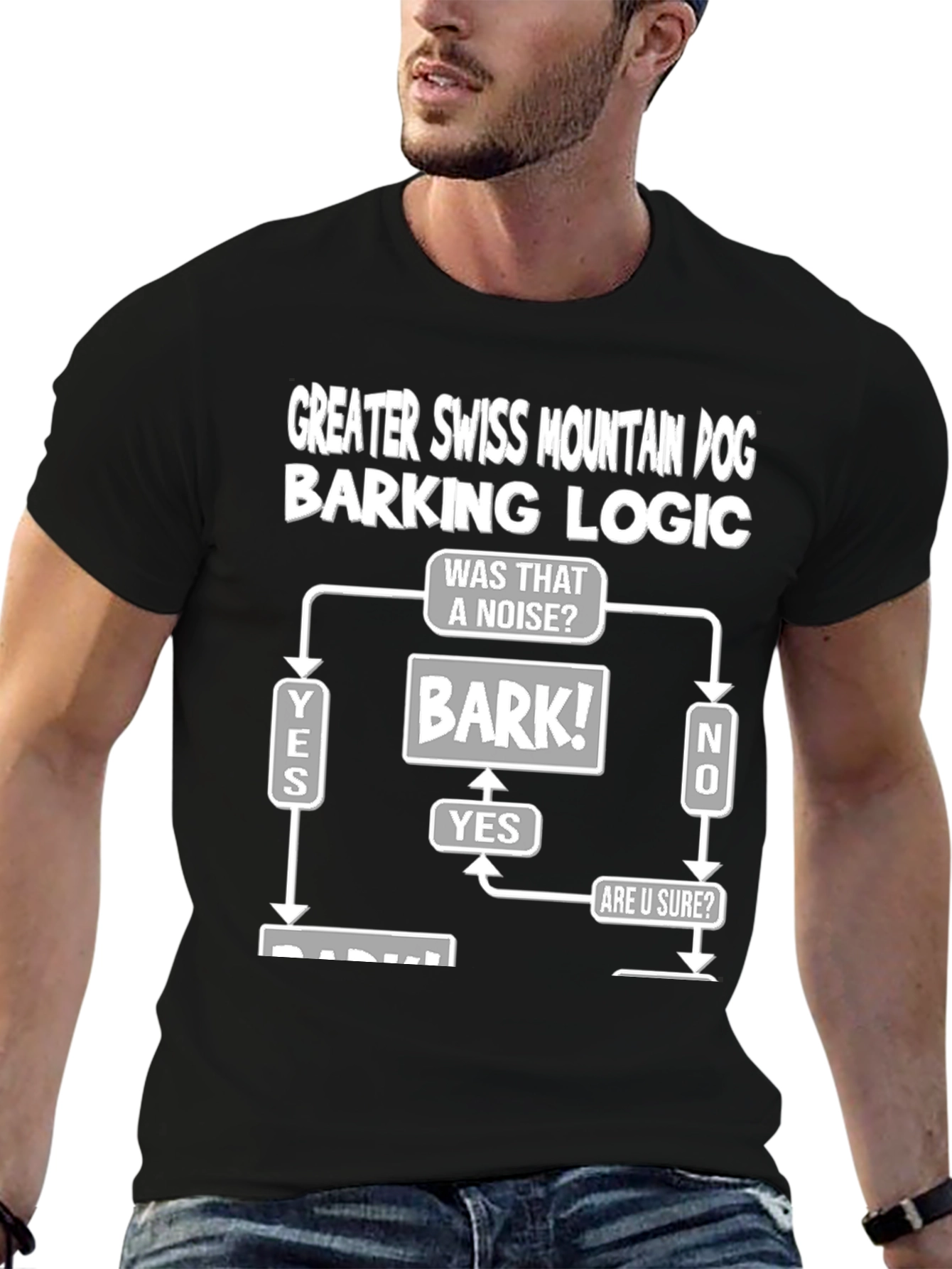 Greater Swiss Mountain Dog Barking Logic T-Shirt