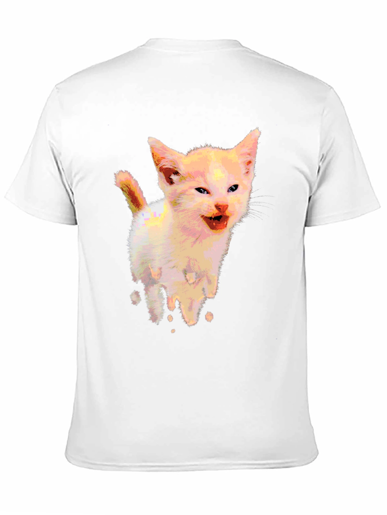 Funny Kitten Graphic Black T-Shirt