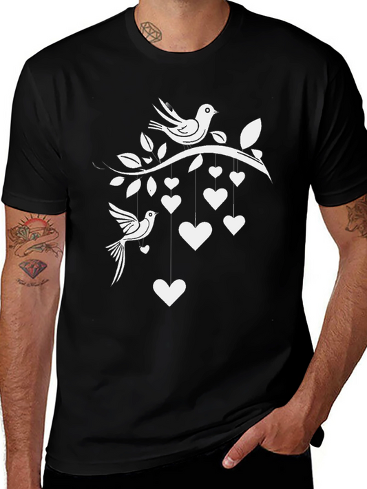 Love Birds Graphic Tee - Black