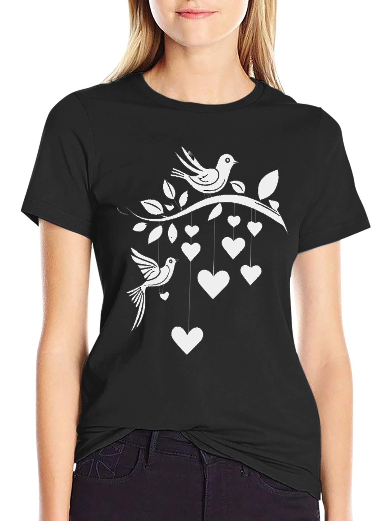 Love Birds Graphic Tee - Black