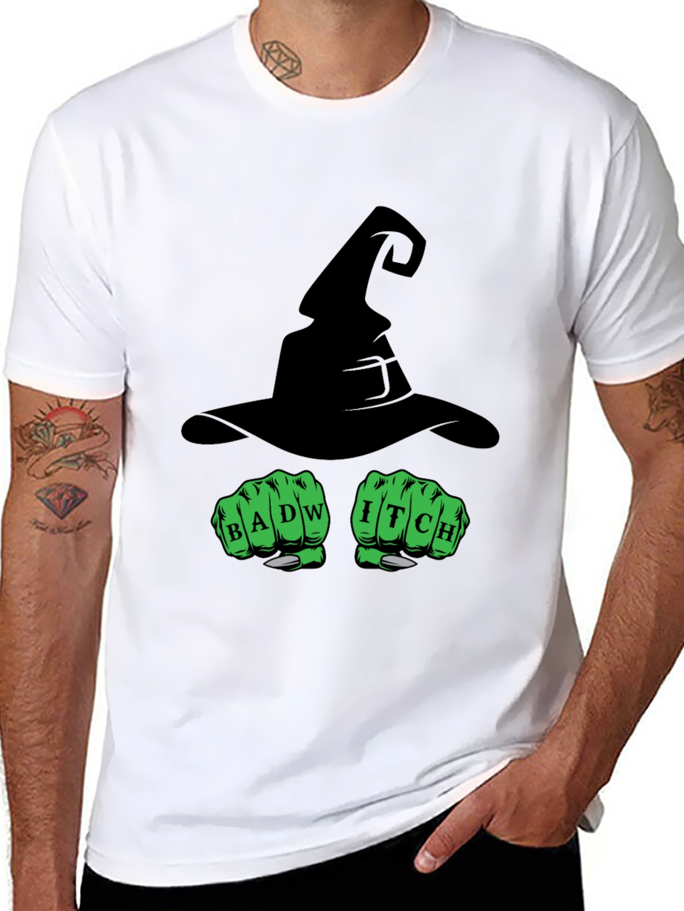 Bad Witch Halloween T-Shirt - Punch Design