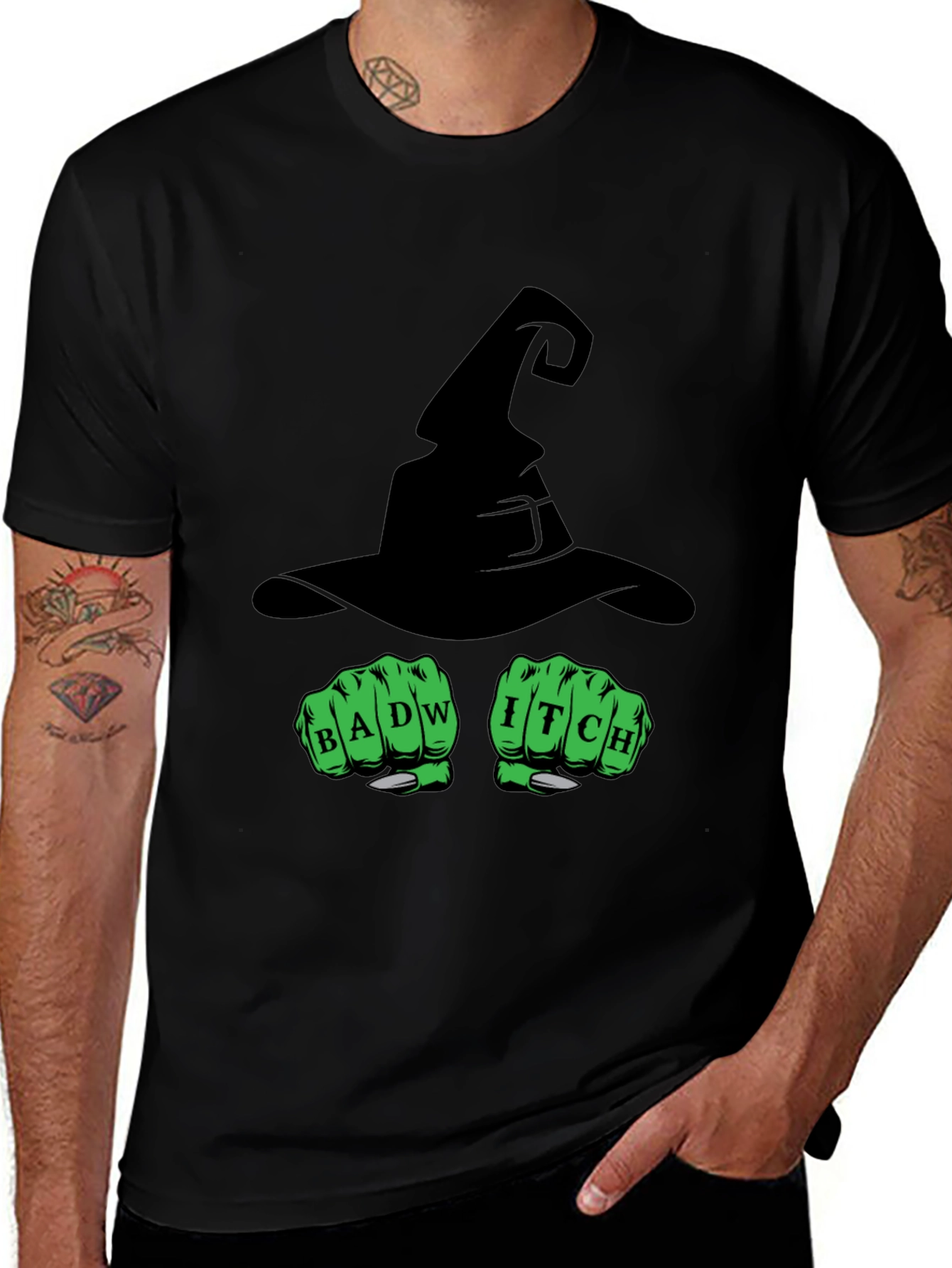 Bad Witch Halloween T-Shirt - Punch Design