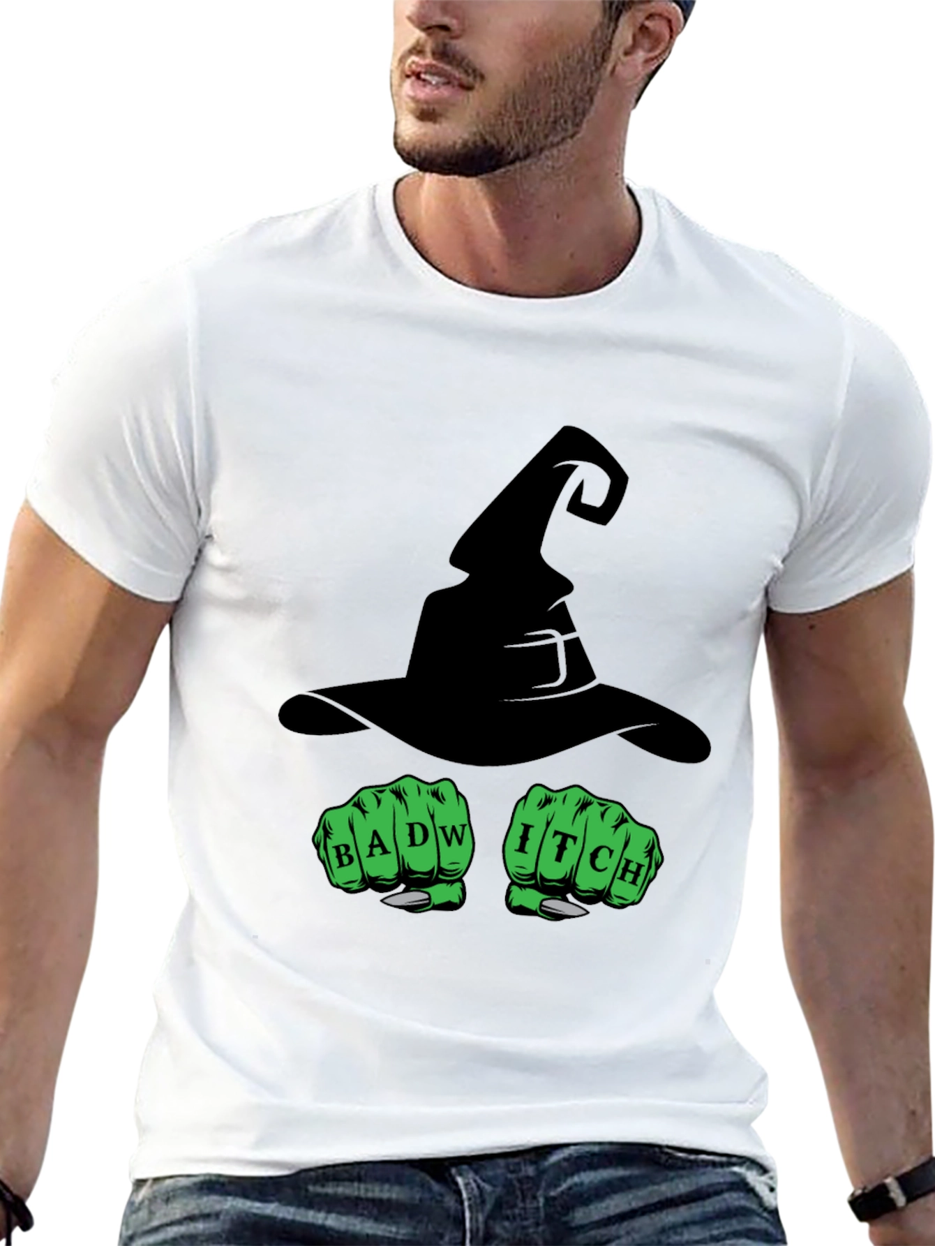 Bad Witch Halloween T-Shirt - Punch Design
