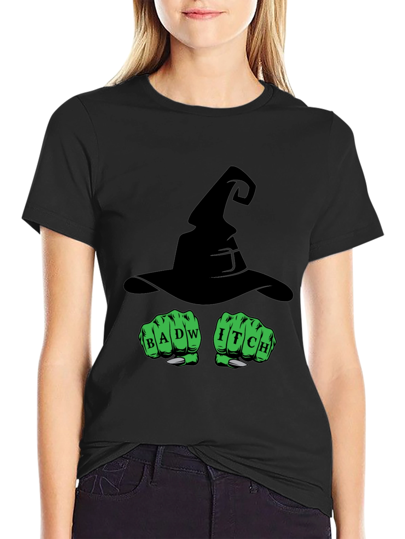 Bad Witch Halloween T-Shirt - Punch Design