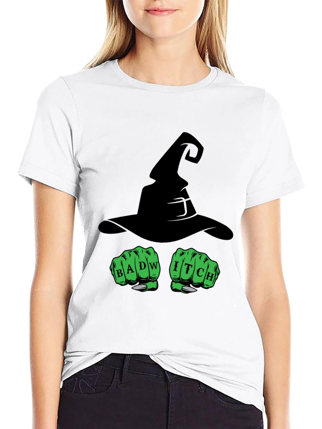Bad Witch Halloween T-Shirt - Punch Design