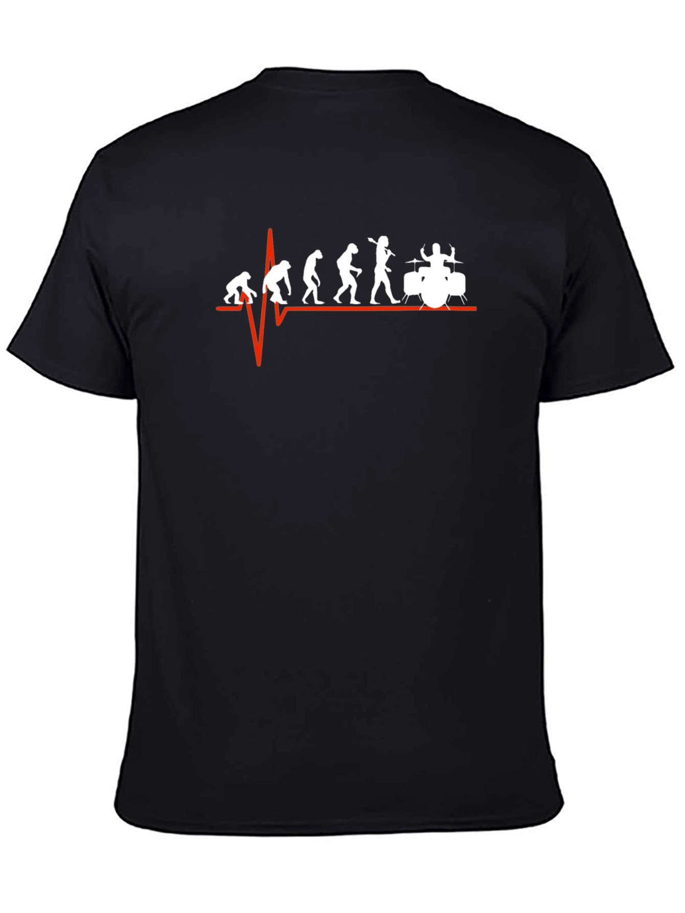 Drummer Evolution Graphic Print Mens T-Shirt