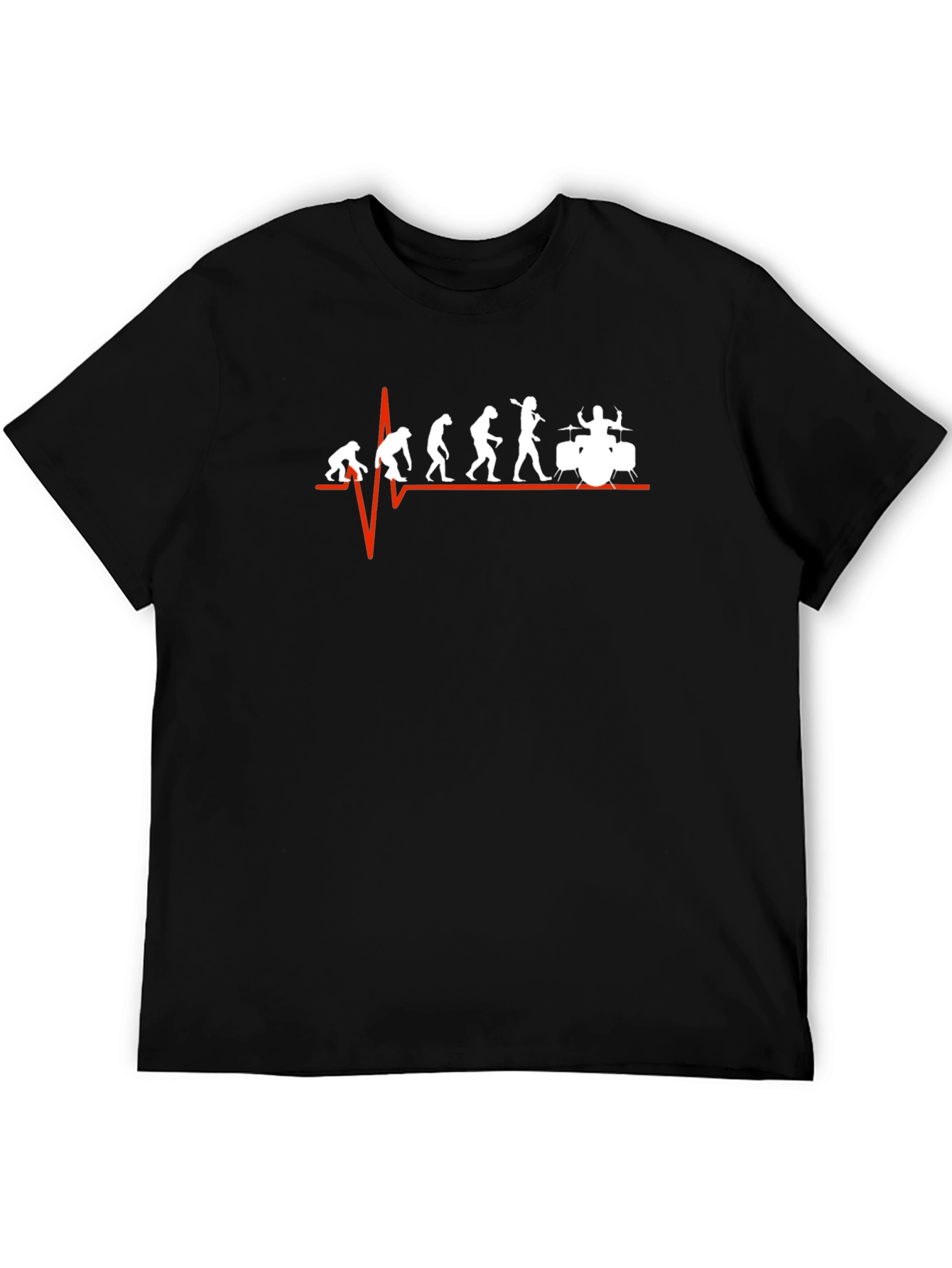 Drummer Evolution Graphic Print Mens T-Shirt