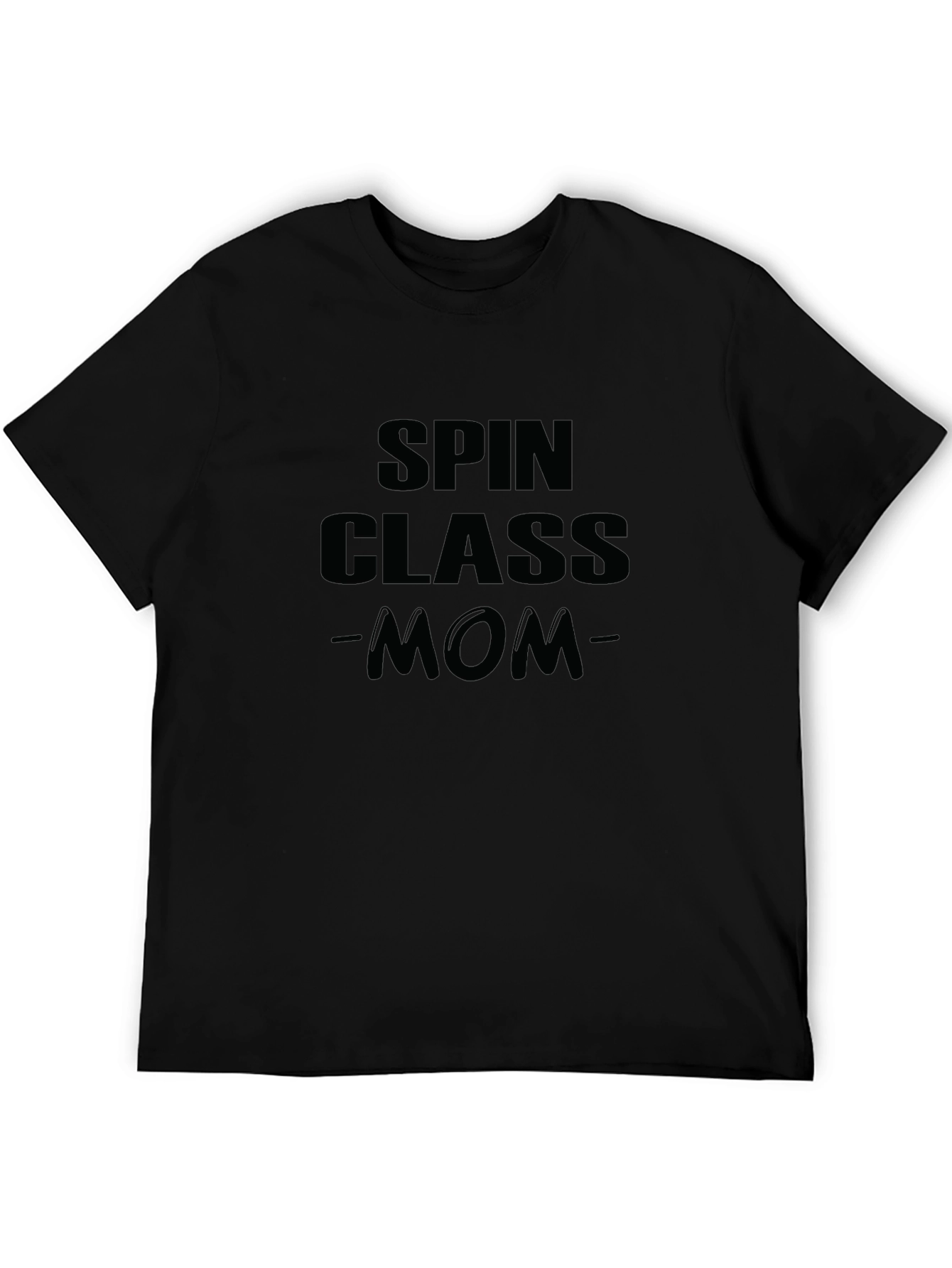 Spin Class Mom Black T-Shirt
