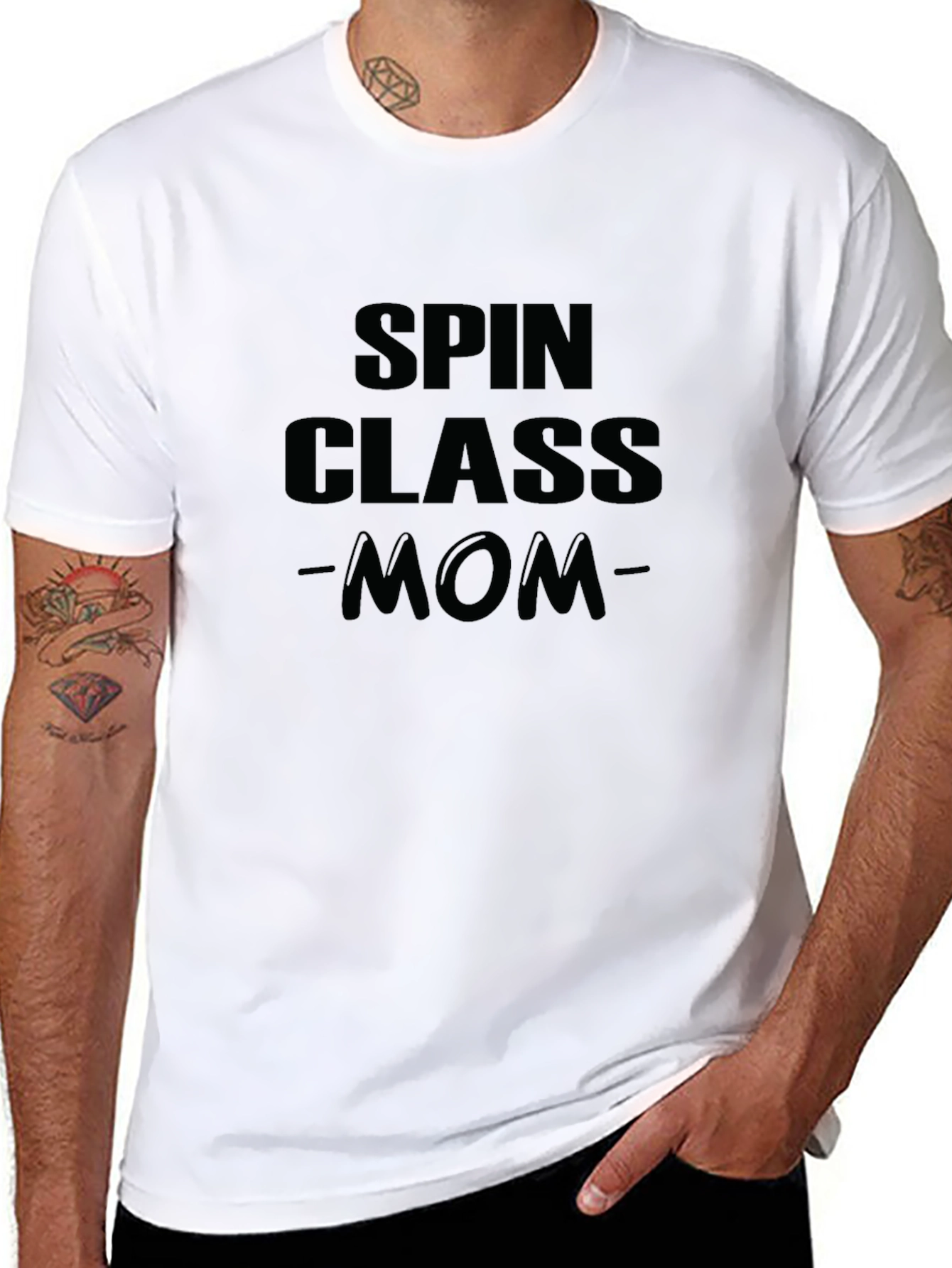 Spin Class Mom Black T-Shirt