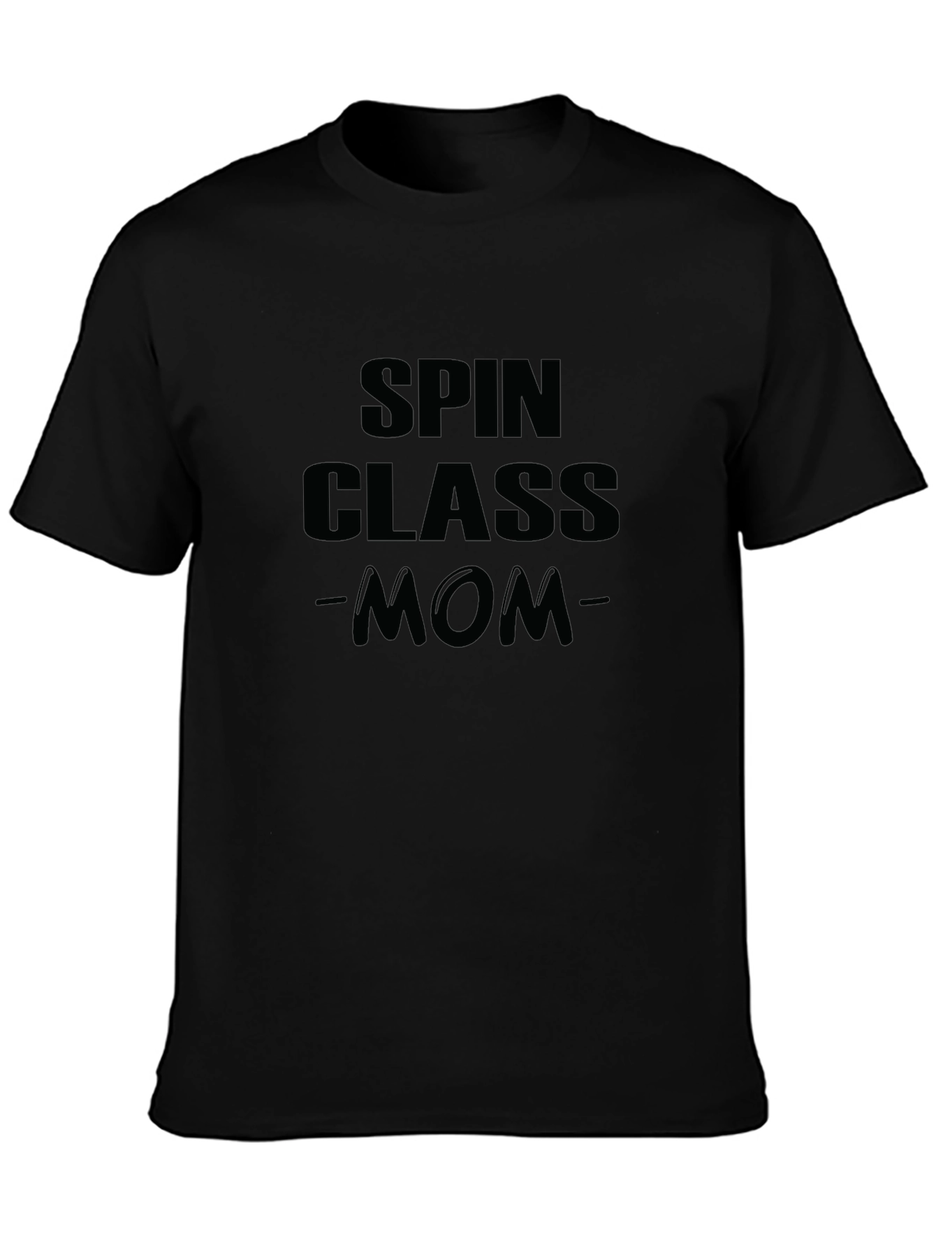 Spin Class Mom Black T-Shirt