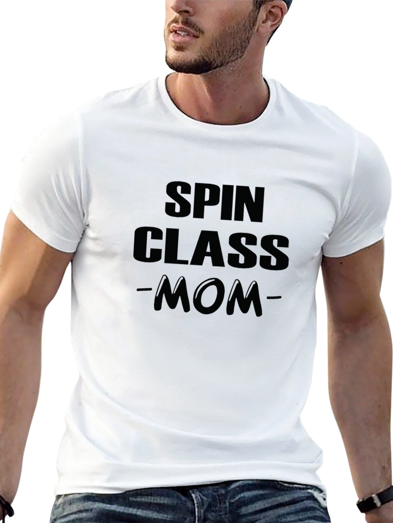Spin Class Mom Black T-Shirt
