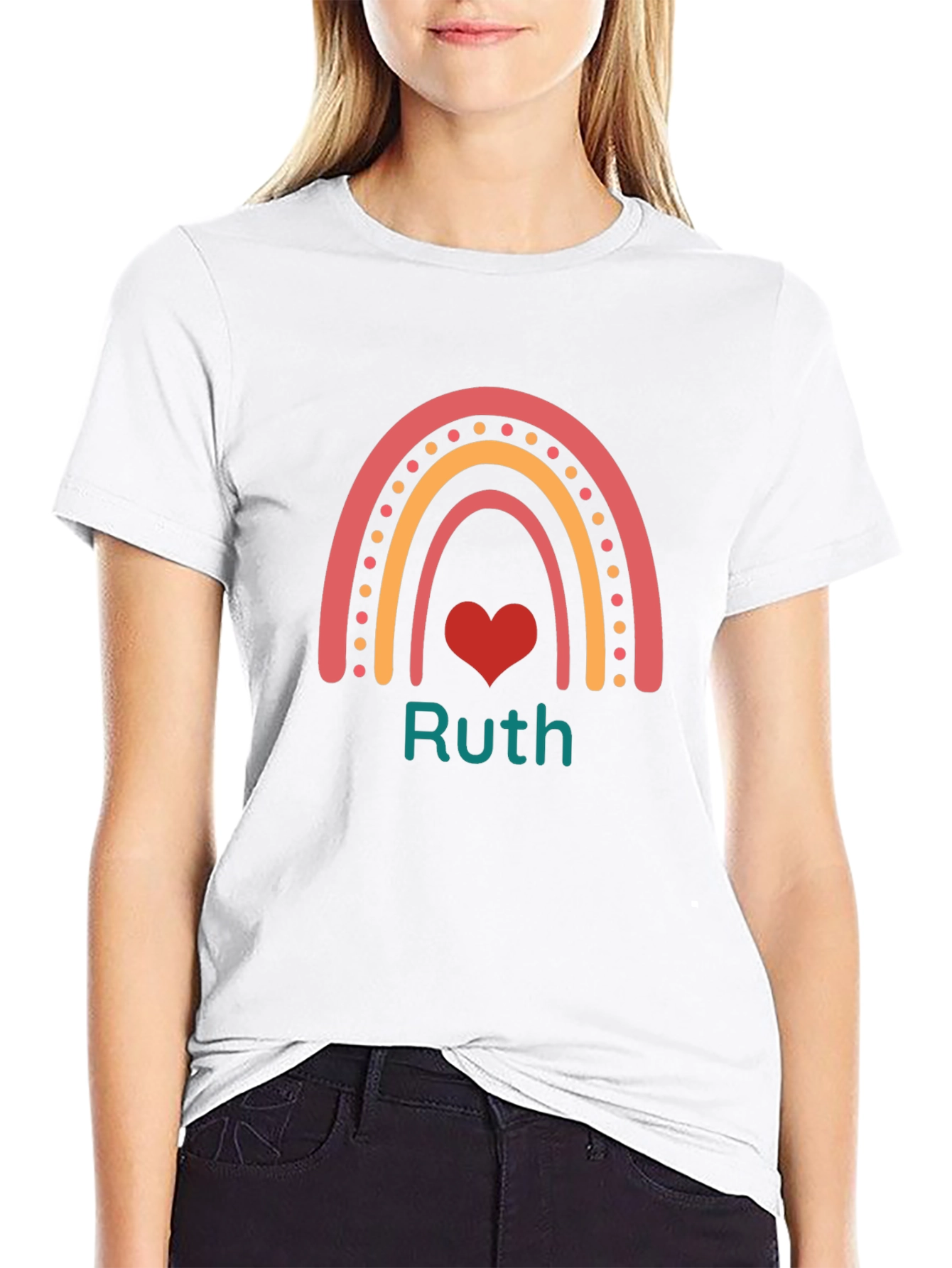 Ruth Rainbow Heart Tee