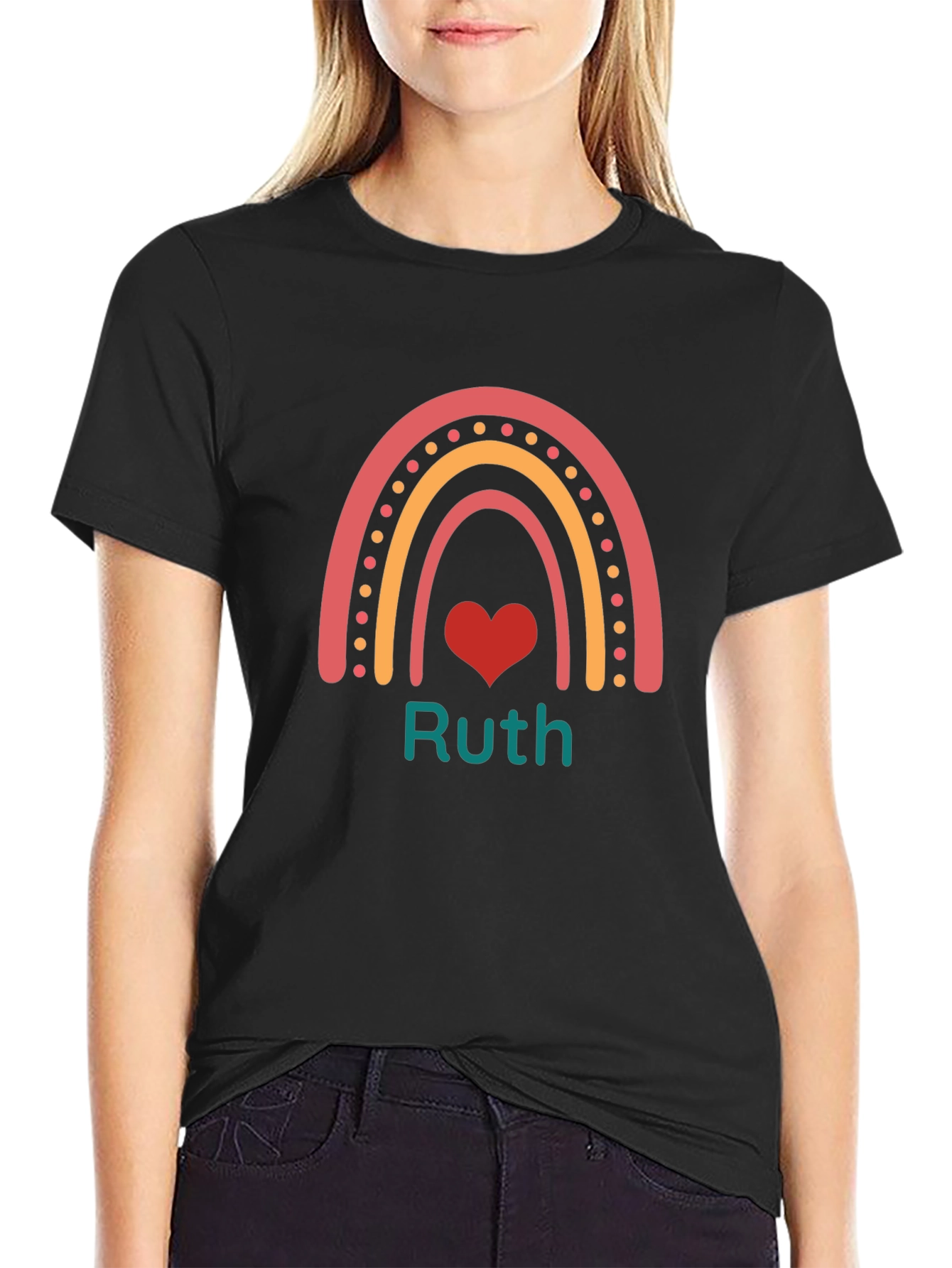 Ruth Rainbow Heart Tee