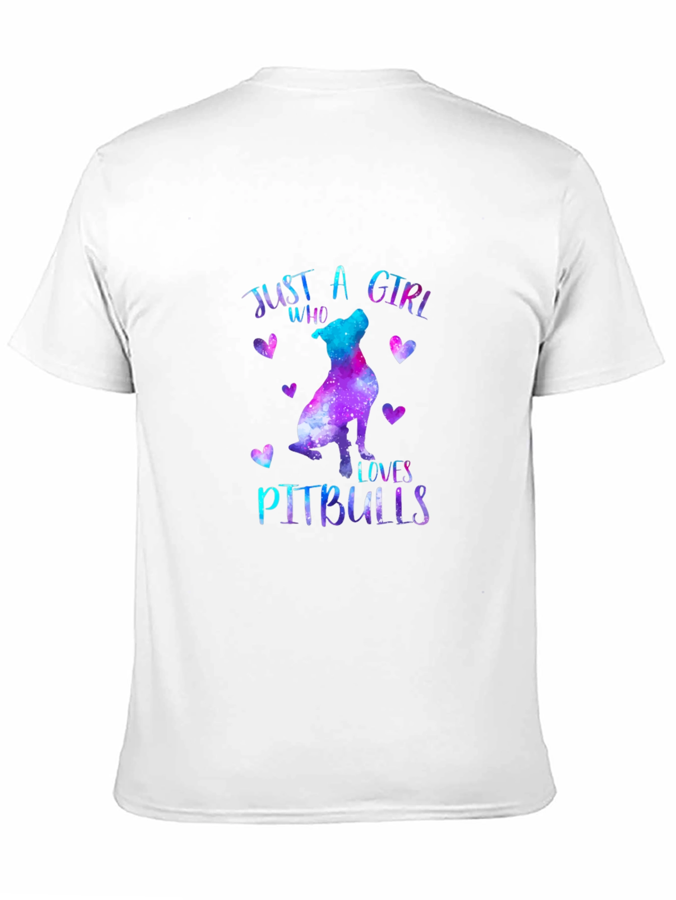 Girl Who Loves Pitbulls Black T-Shirt