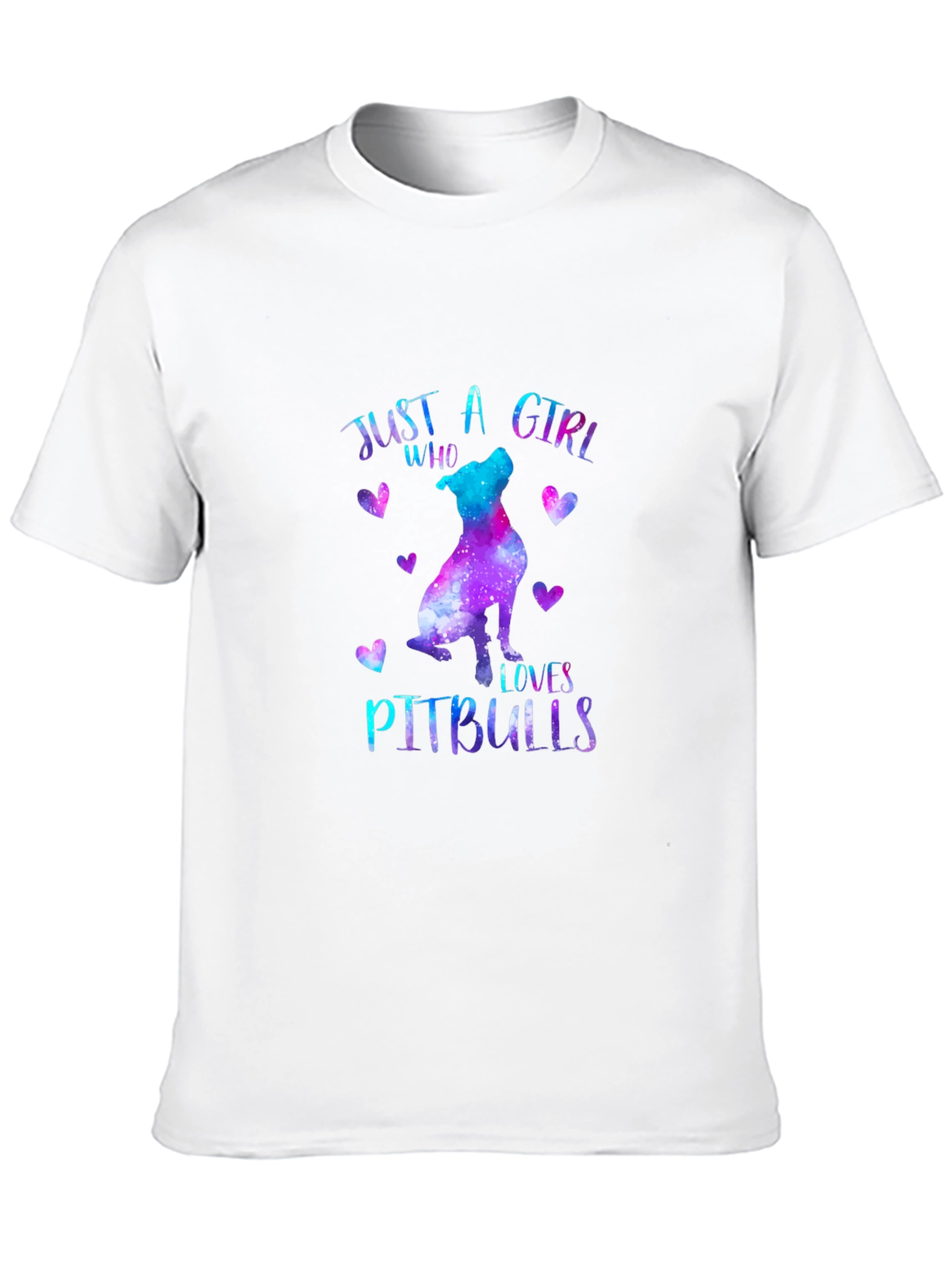 Girl Who Loves Pitbulls Black T-Shirt