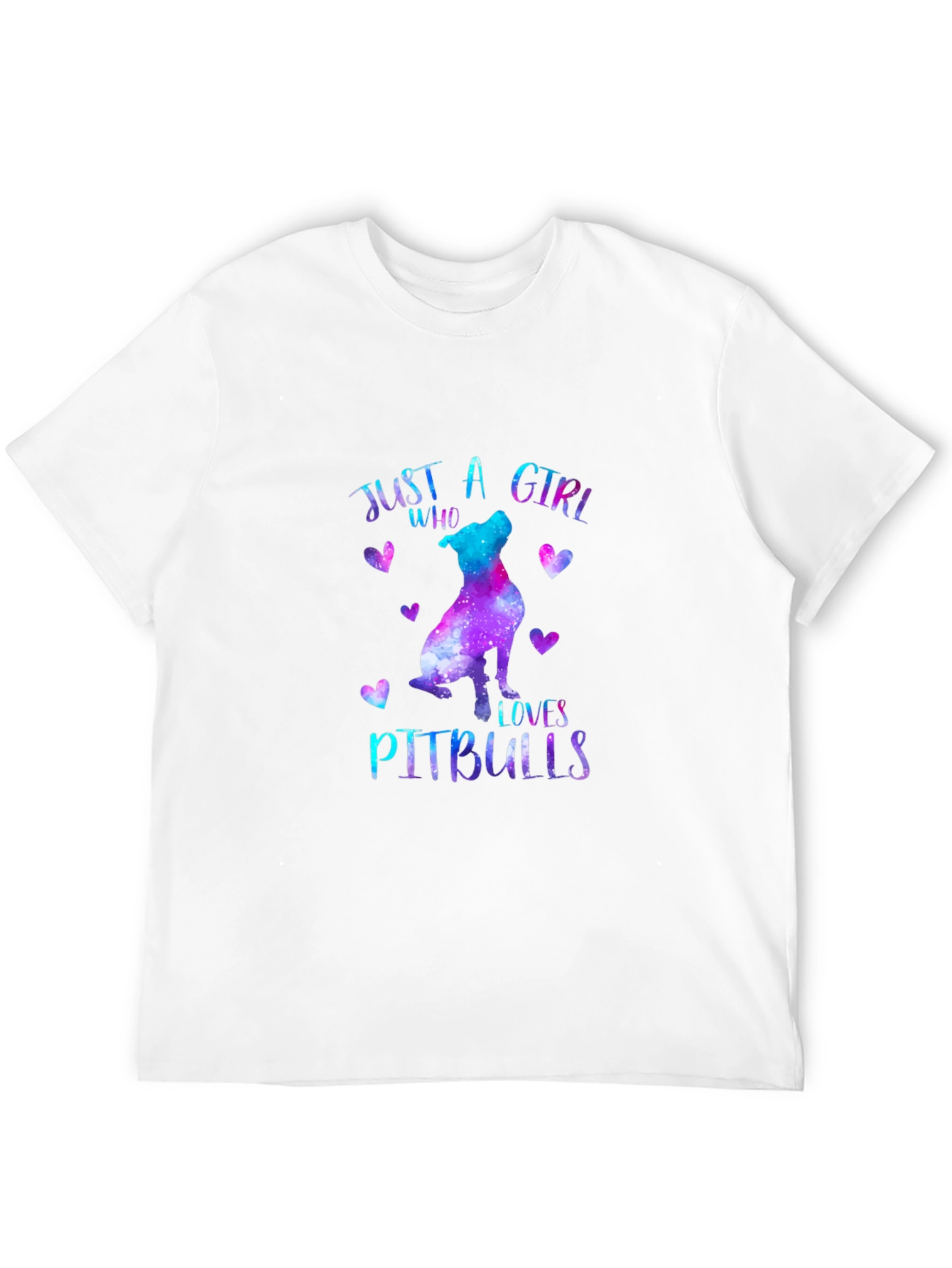 Girl Who Loves Pitbulls Black T-Shirt