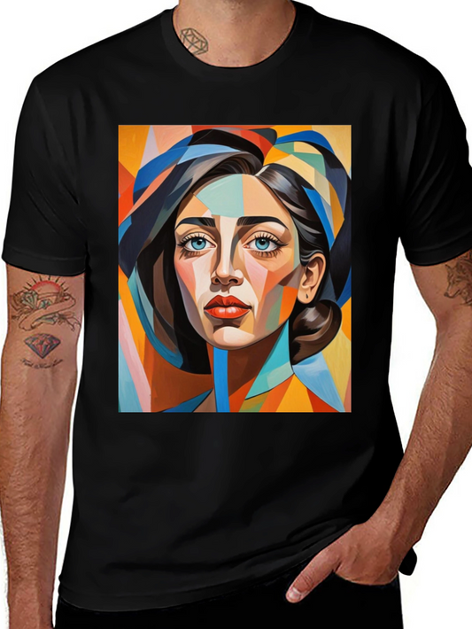 Abstract Woman Portrait Graphic T-Shirt
