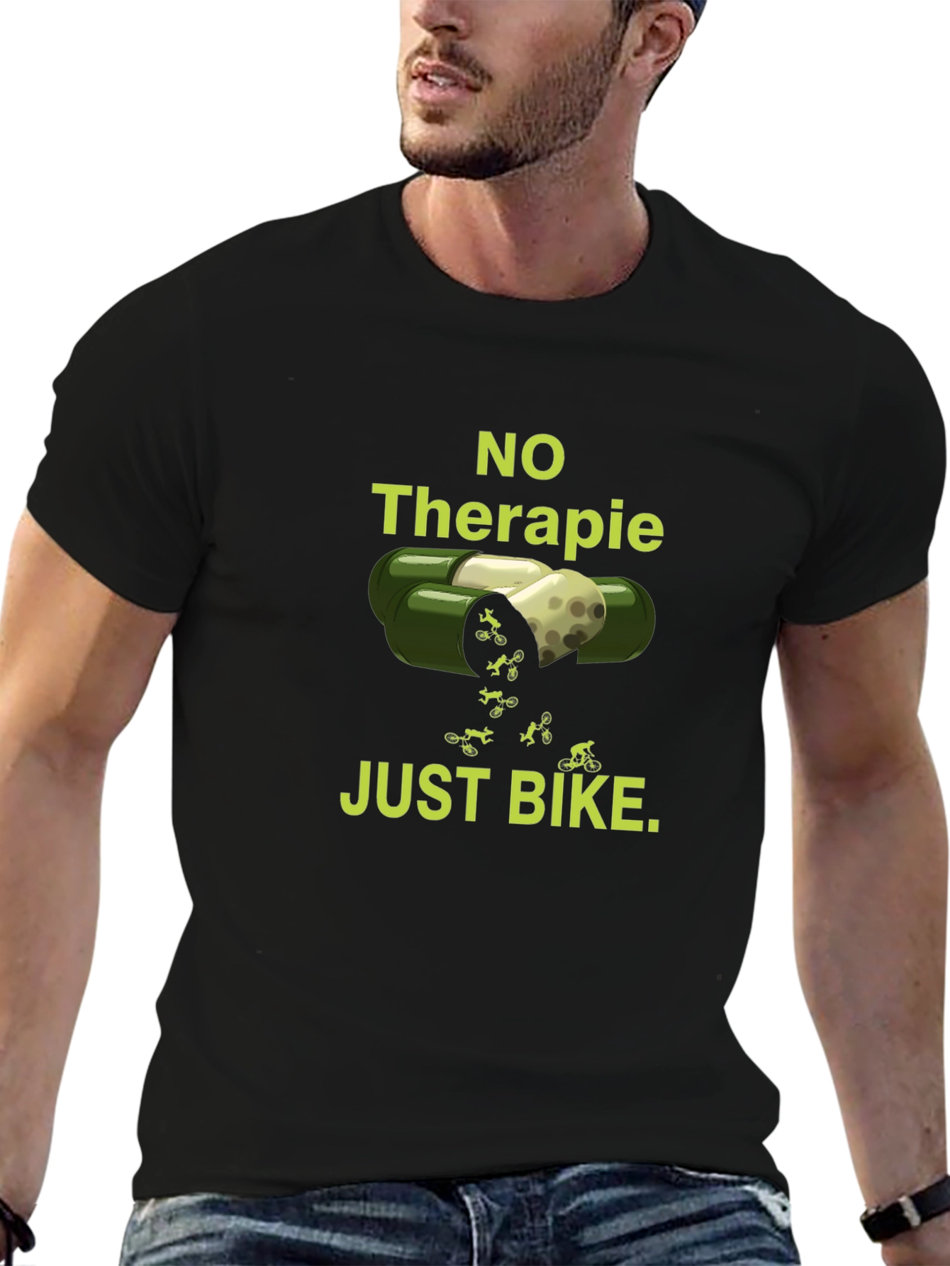 No Therapy Just Bike - Funny Biker T-Shirt