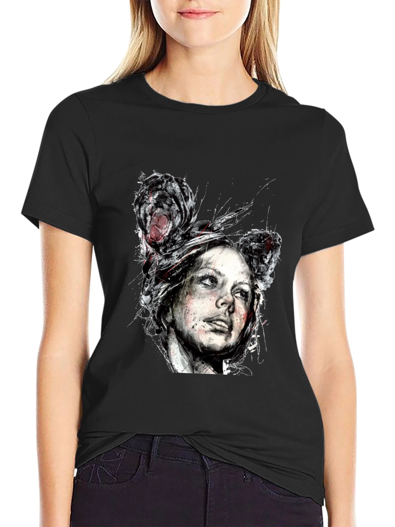 Distorted Portrait Graphic Tee