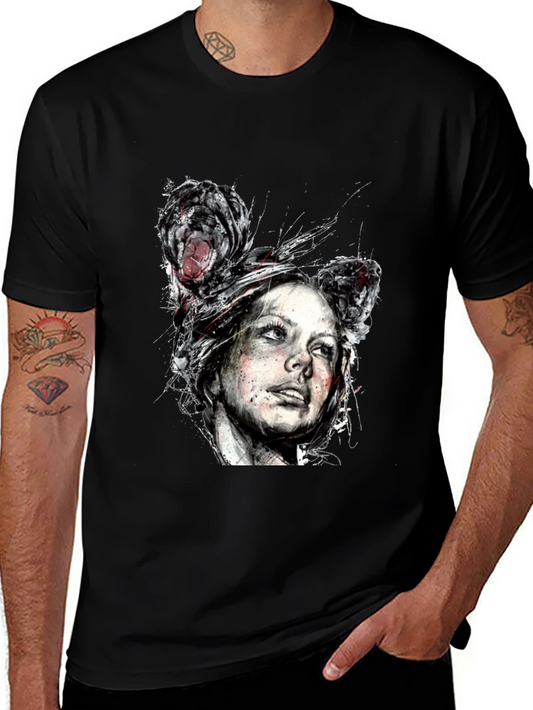 Distorted Portrait Graphic Tee