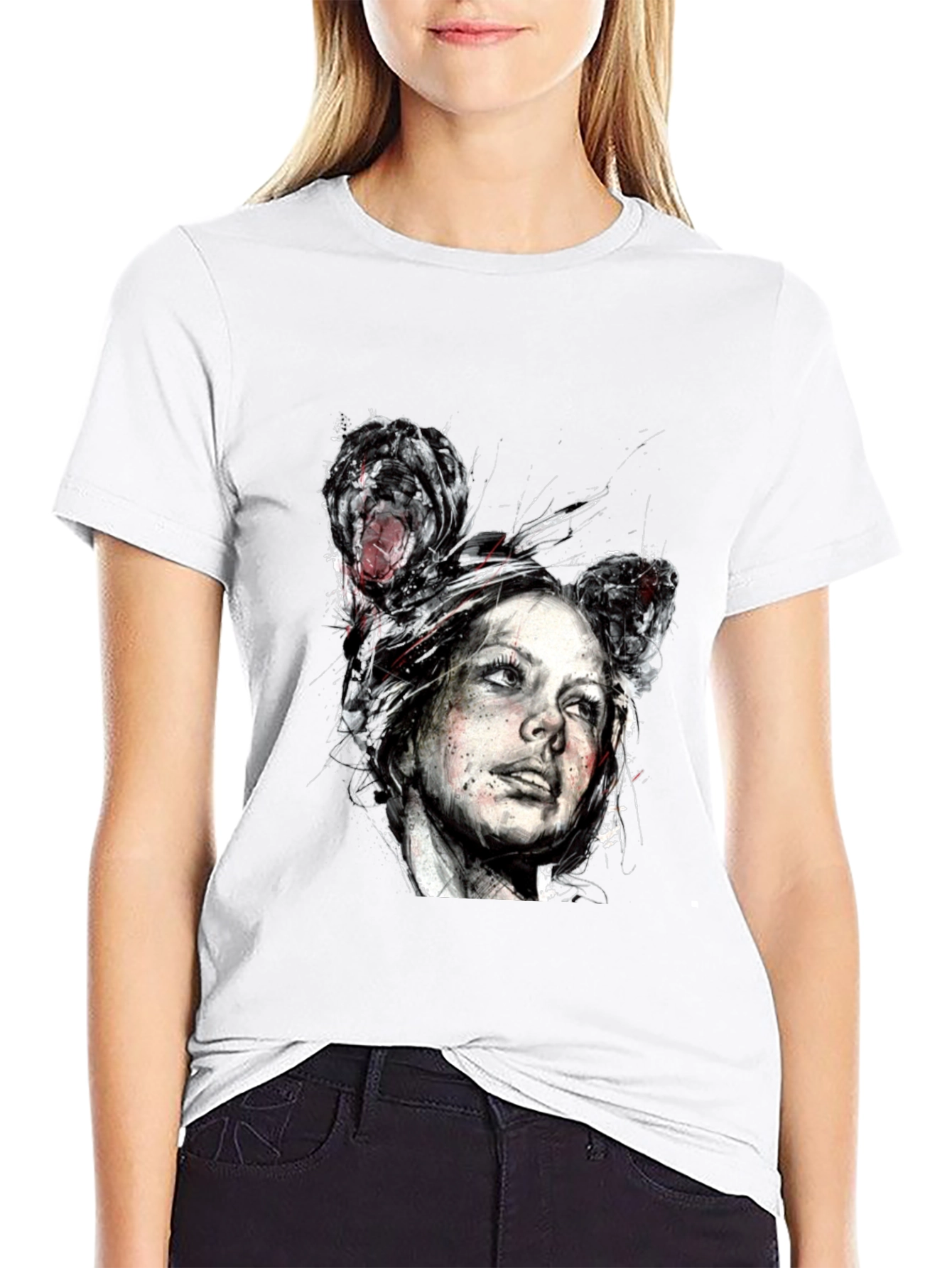 Distorted Portrait Graphic Tee