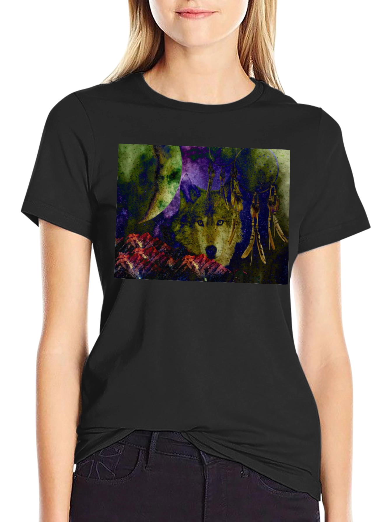 Wolf Dreamcatcher Graphic Tee