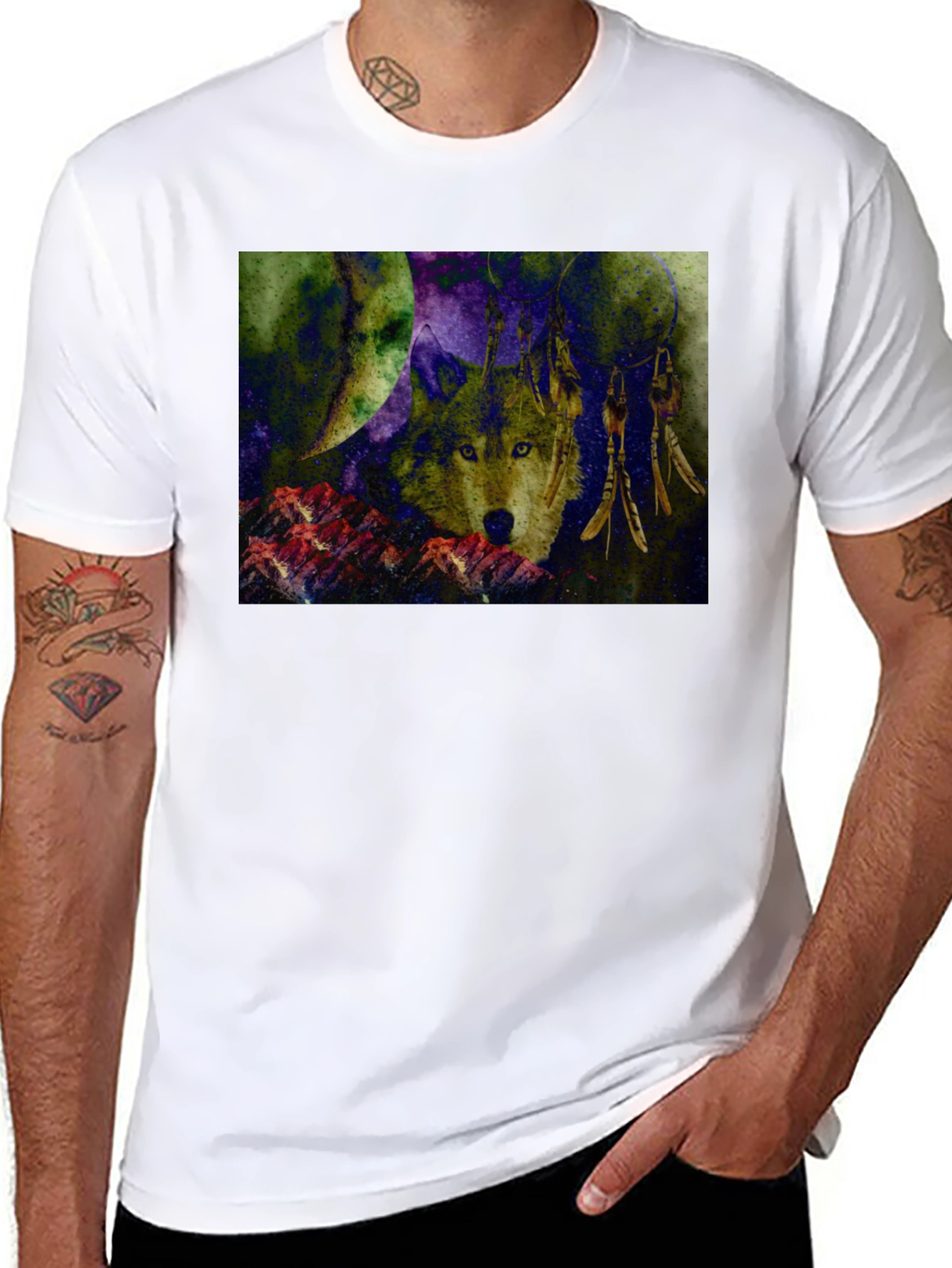 Wolf Dreamcatcher Graphic Tee