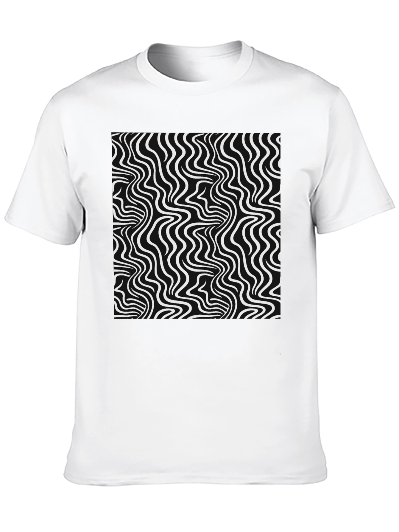 Optical Illusion Graphic Black T-Shirt