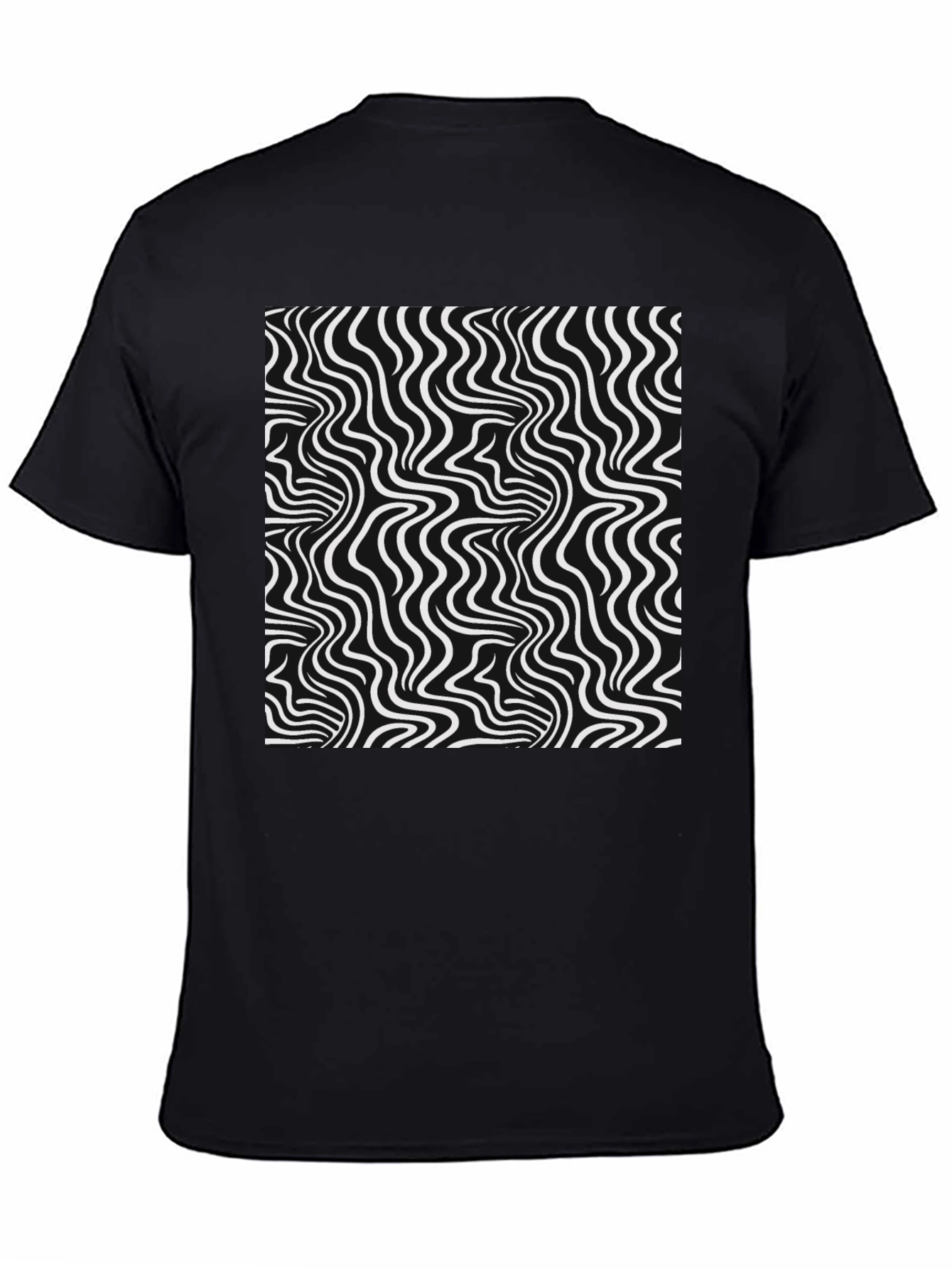 Optical Illusion Graphic Black T-Shirt