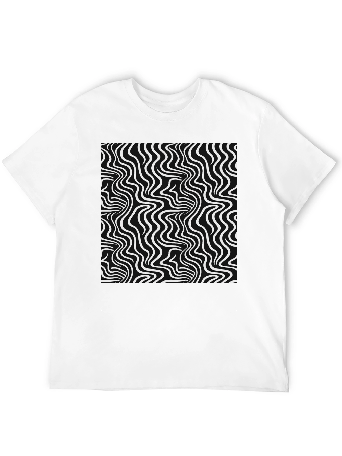 Optical Illusion Graphic Black T-Shirt