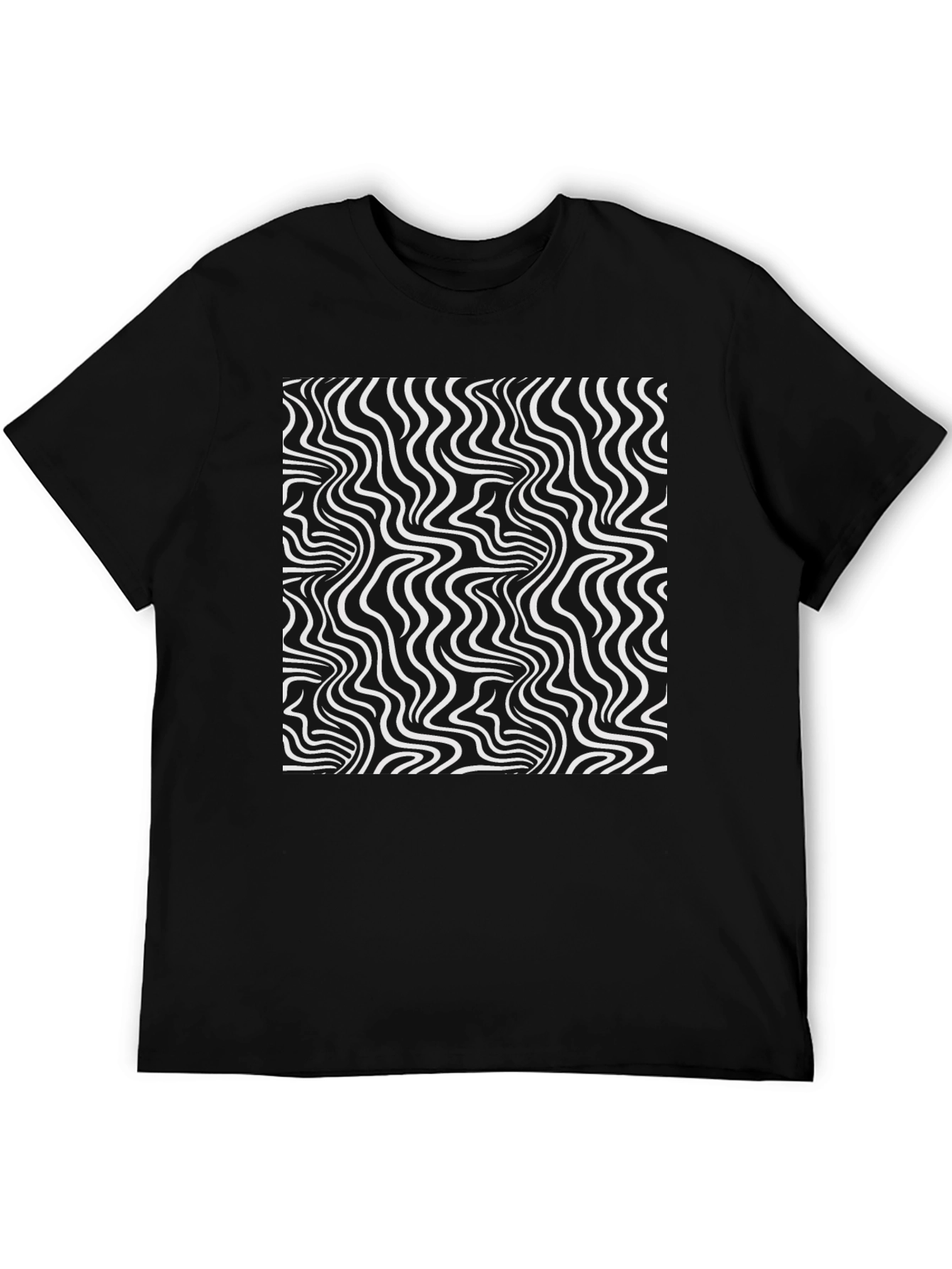 Optical Illusion Graphic Black T-Shirt